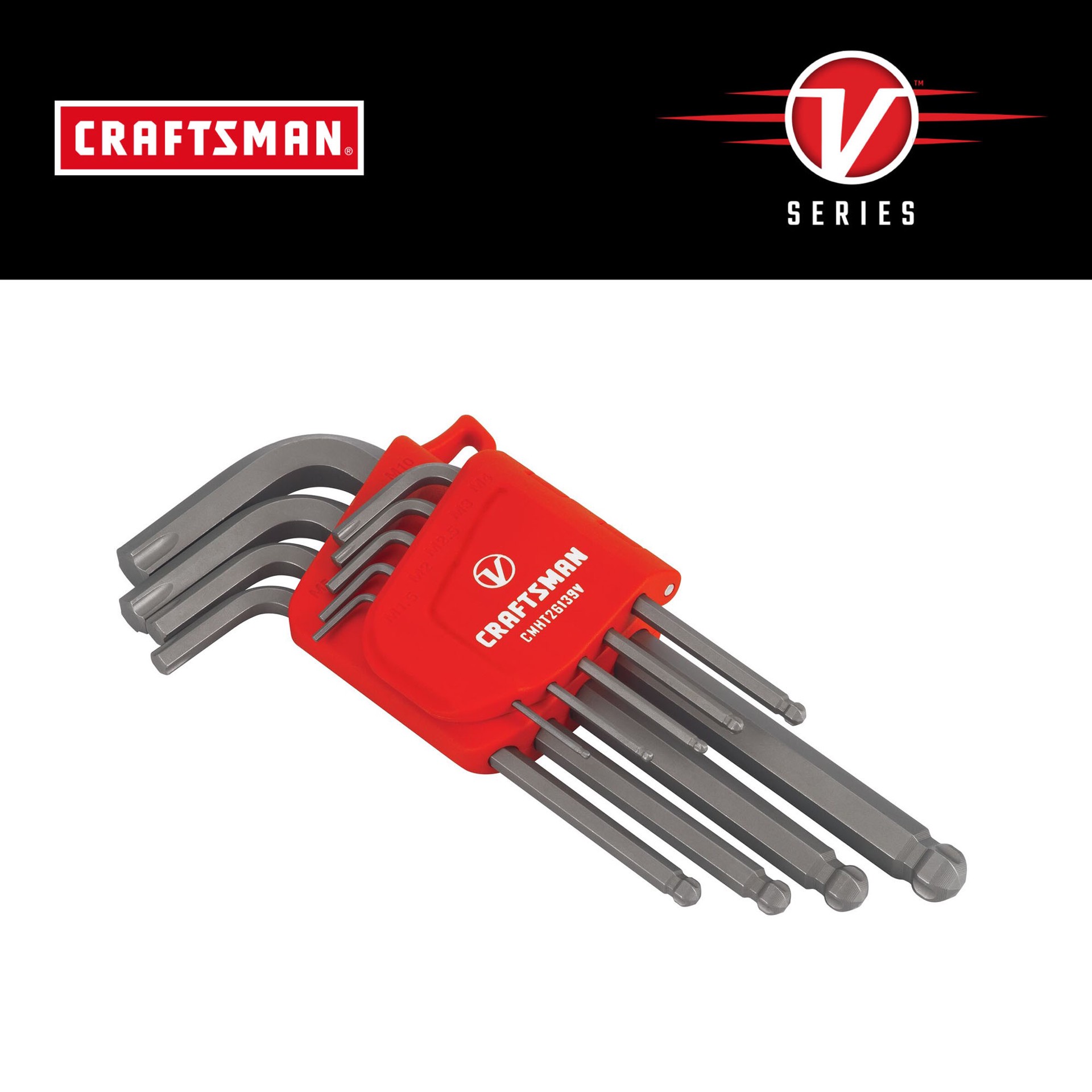 slide 1 of 6, CRAFTSMAN V-Series Assorted Metric 9 -Pieces Hex key set, 1 ct