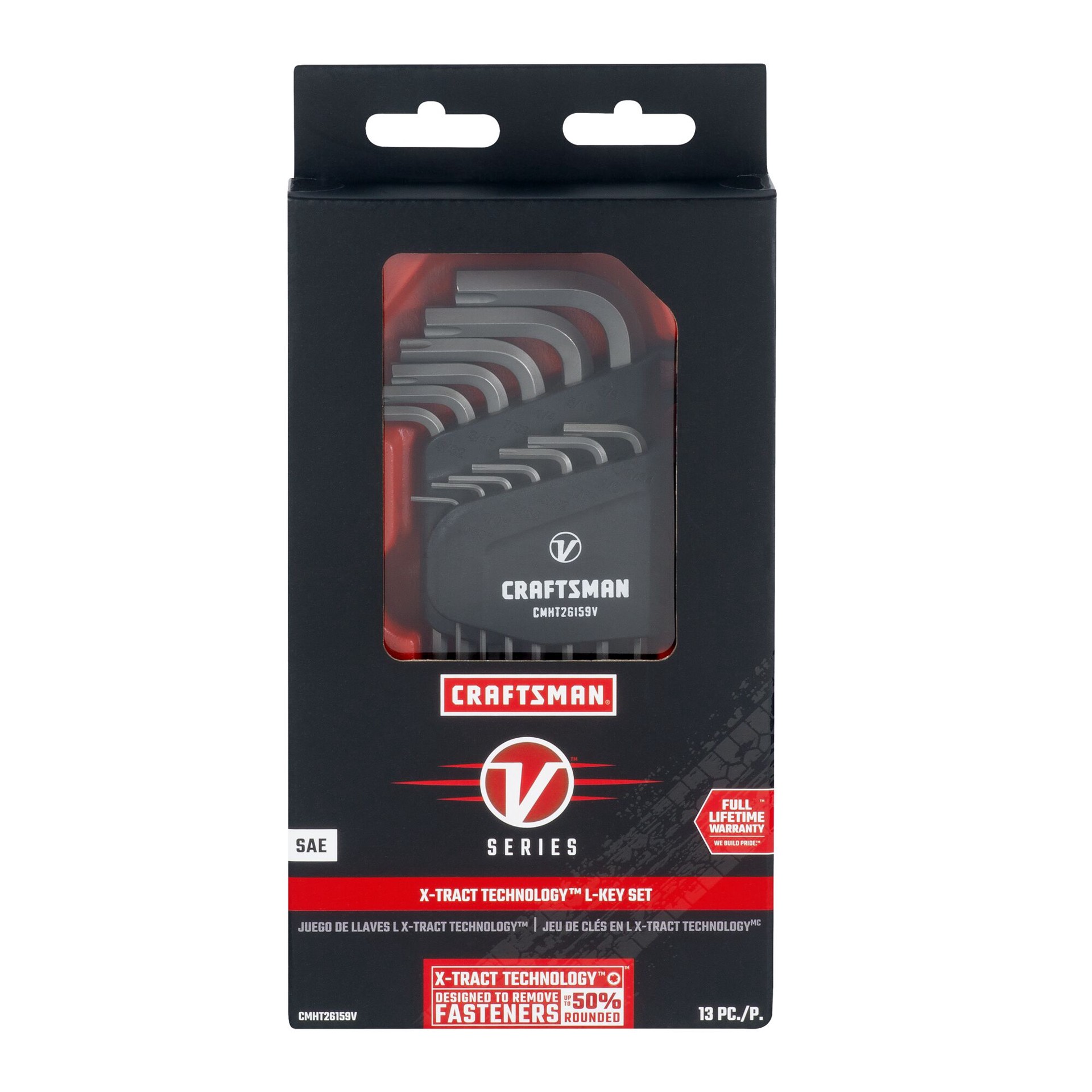 slide 6 of 6, CRAFTSMAN V-Series Assorted Standard (SAE) 13 -Pieces Hex key set, 1 ct