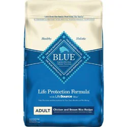 Blue Buffalo Adult Chicken and Brown Rice Dog Food 30-lb