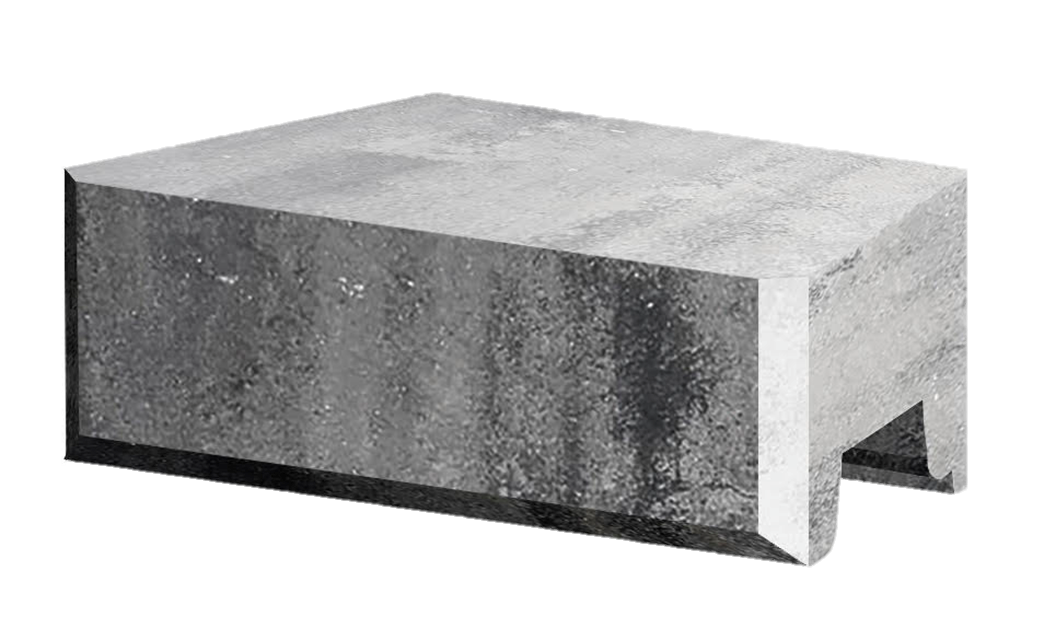 slide 1 of 6, 4-in H x 12-in L x 7.00-in D Gray/Charcoal Concrete Retaining wall block, 1 ct