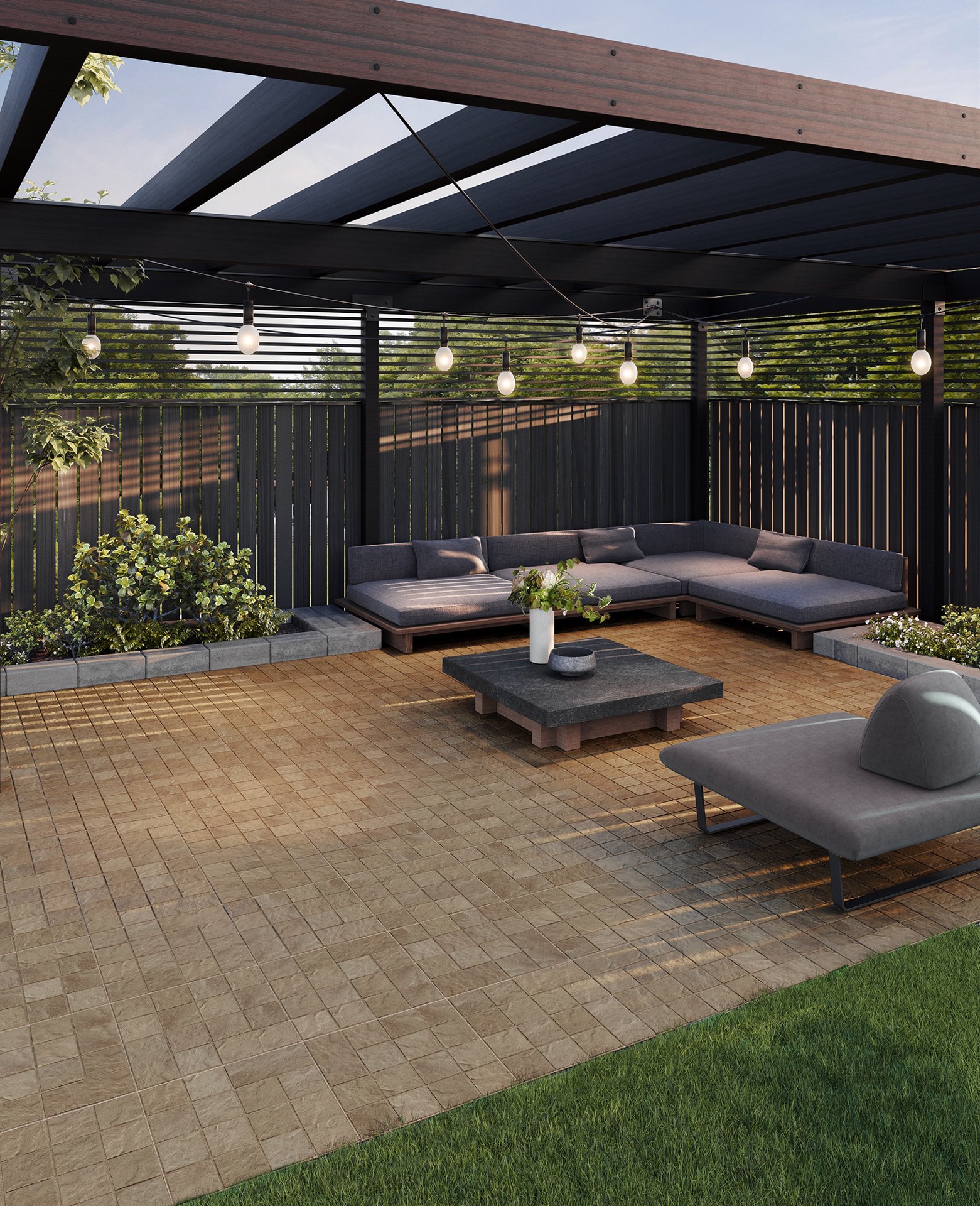 slide 6 of 6, Modern Yard 4-in H x 13-in L x 5-in D Chestnut Brown Concrete Retaining wall block, 1 ct