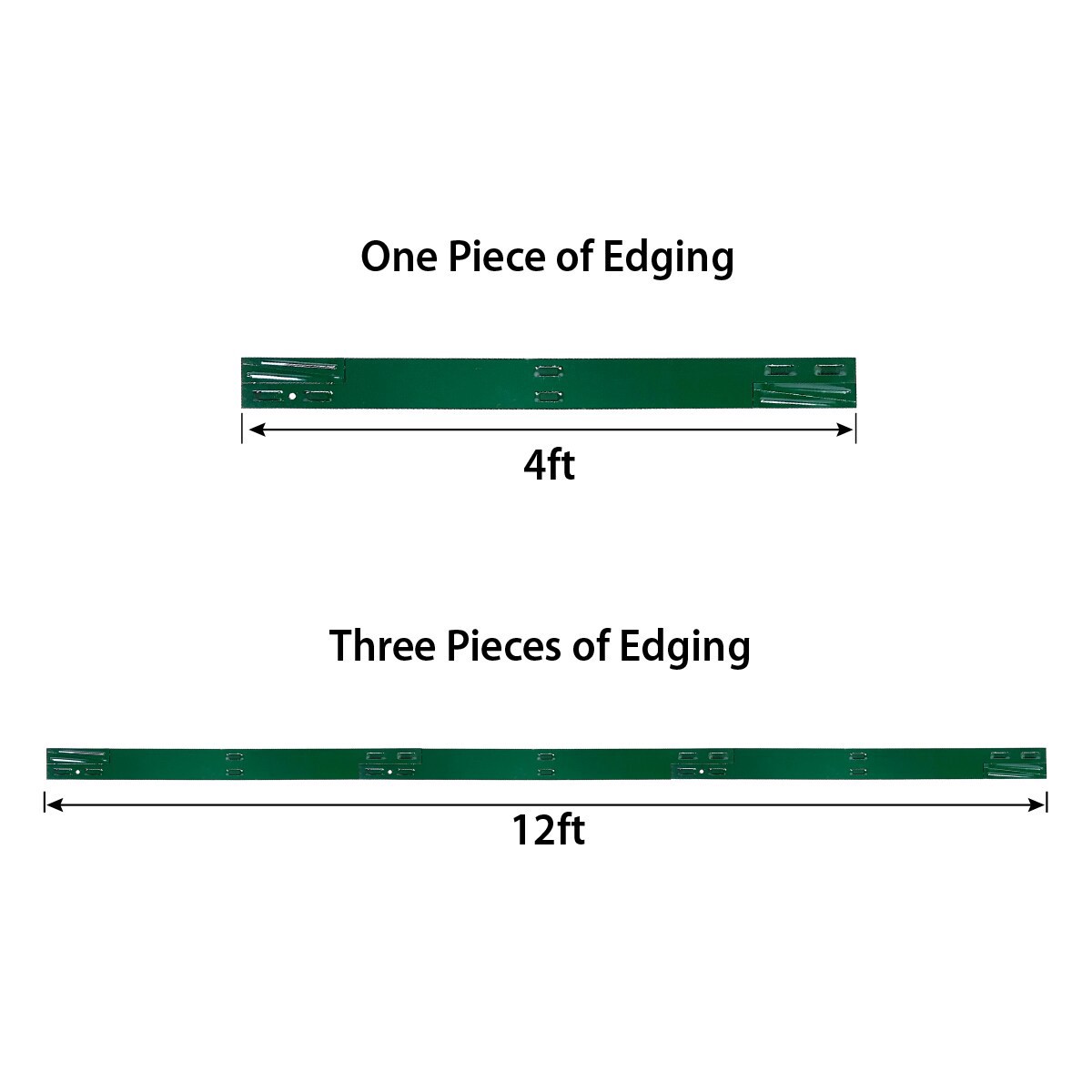 slide 6 of 6, IRONRIDGE 4-ft x 4-in Green Steel Landscape edging section with stakes, 1 ct