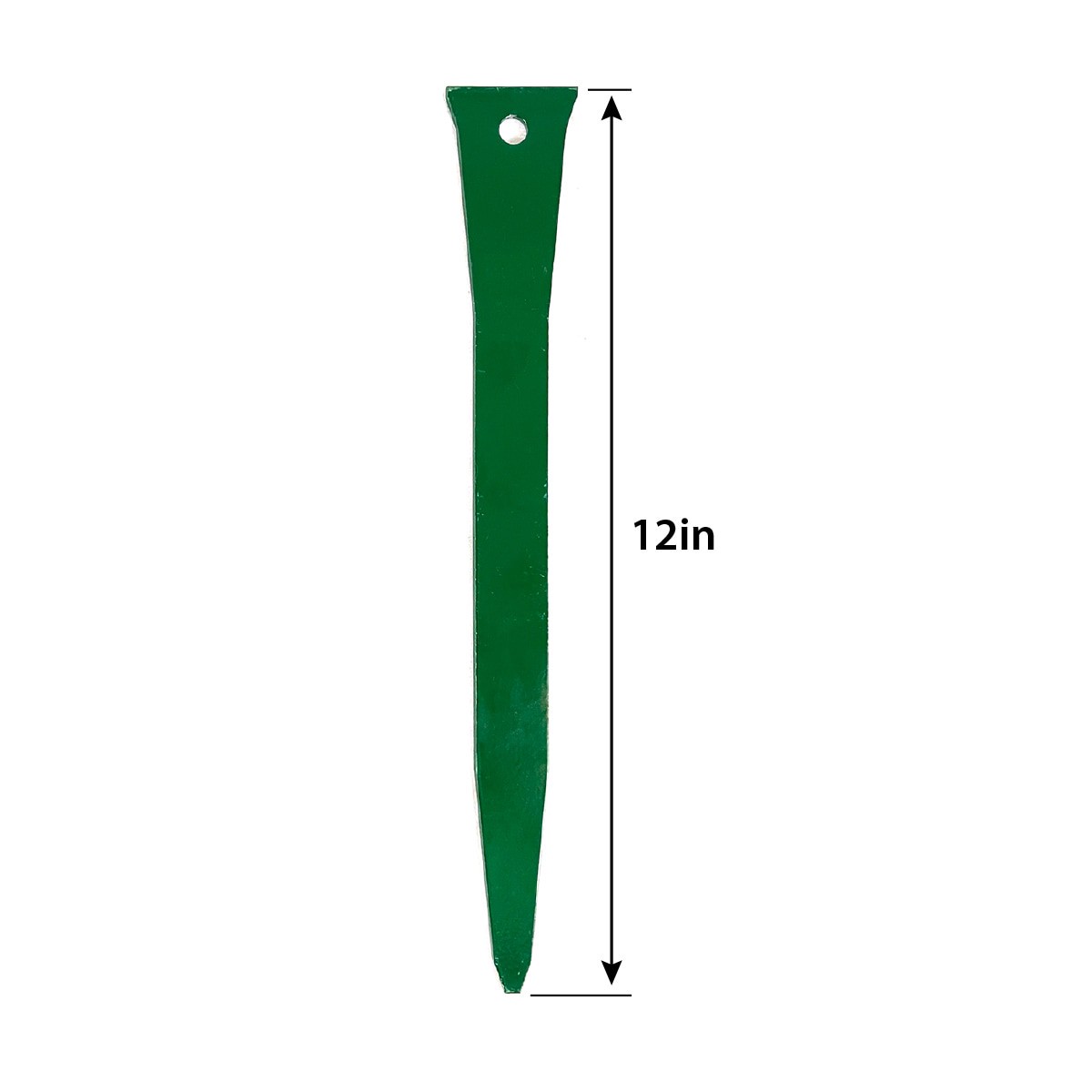 slide 4 of 6, IRONRIDGE 12-in Green Steel Edging stake, 1 ct
