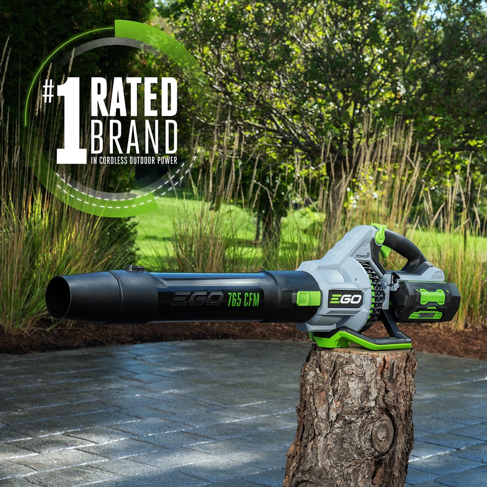 slide 3 of 6, EGO POWER+ 56-volt 765-CFM 200-MPH Battery Handheld Leaf Blower 5.0 Ah, 1 ct