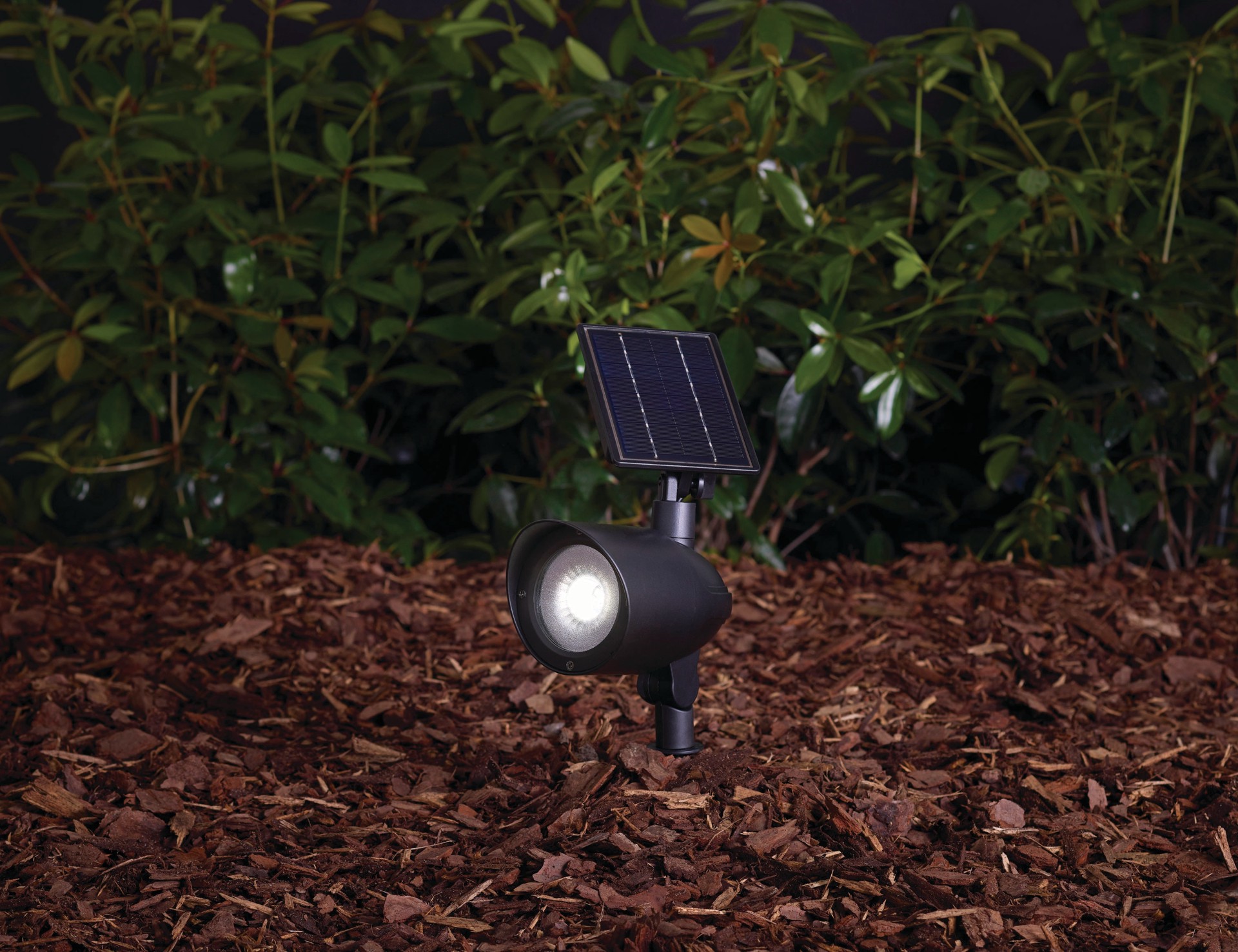 slide 2 of 6, Harbor Breeze 120 -Lumens Black Color Changing Solar LED Flood light, 1 ct