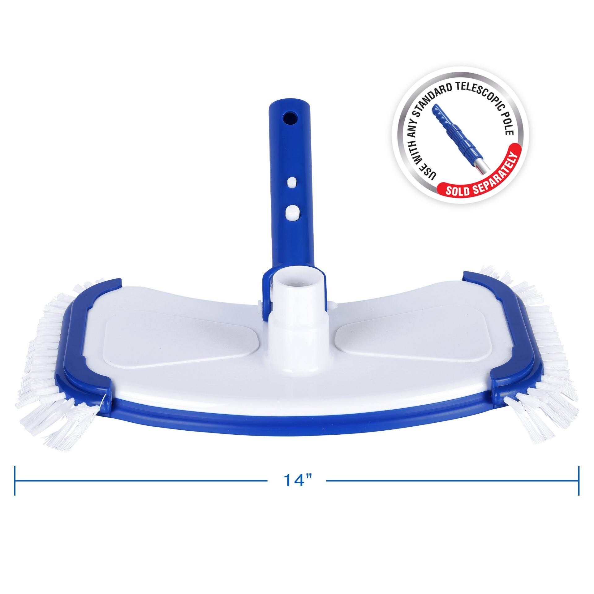 slide 2 of 4, ELODEA 4.33 x 14.17 x 9.45 Basic Swivel -Handle Pool Vacuum Head, 1 ct