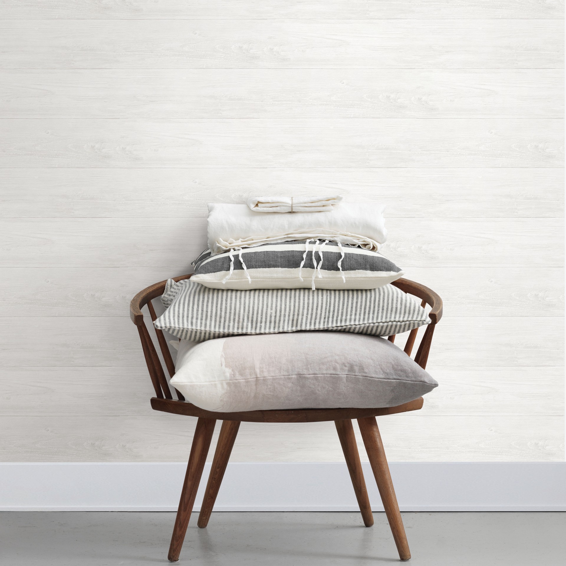 slide 2 of 6, allen + roth 30.75-sq ft White Vinyl Textured Wood 3D Self-adhesive Peel and Stick Wallpaper, 1 ct