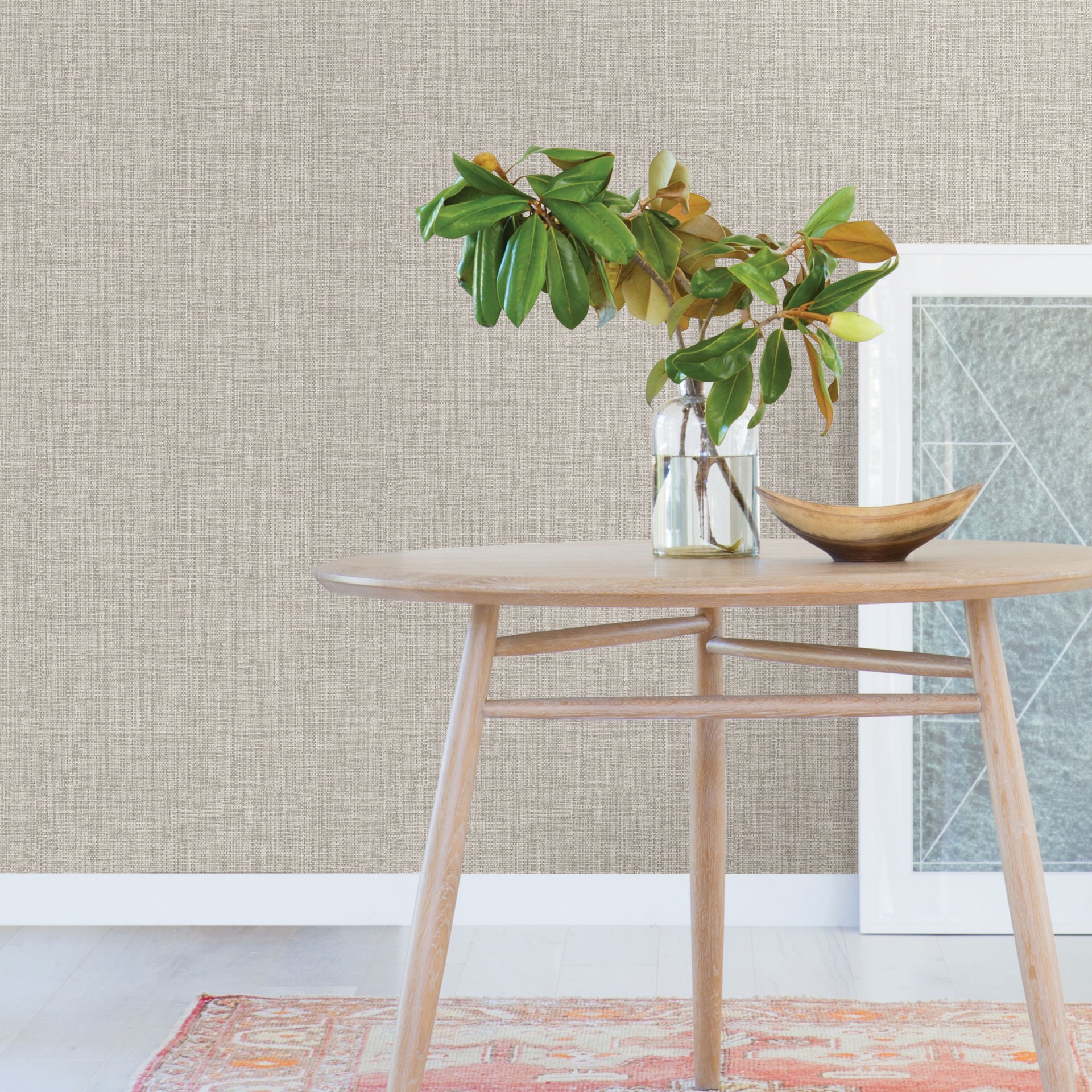slide 2 of 6, Origin 21 30.75-sq ft Taupe Vinyl Textured Abstract 3D Self-adhesive Peel and Stick Wallpaper, 1 ct