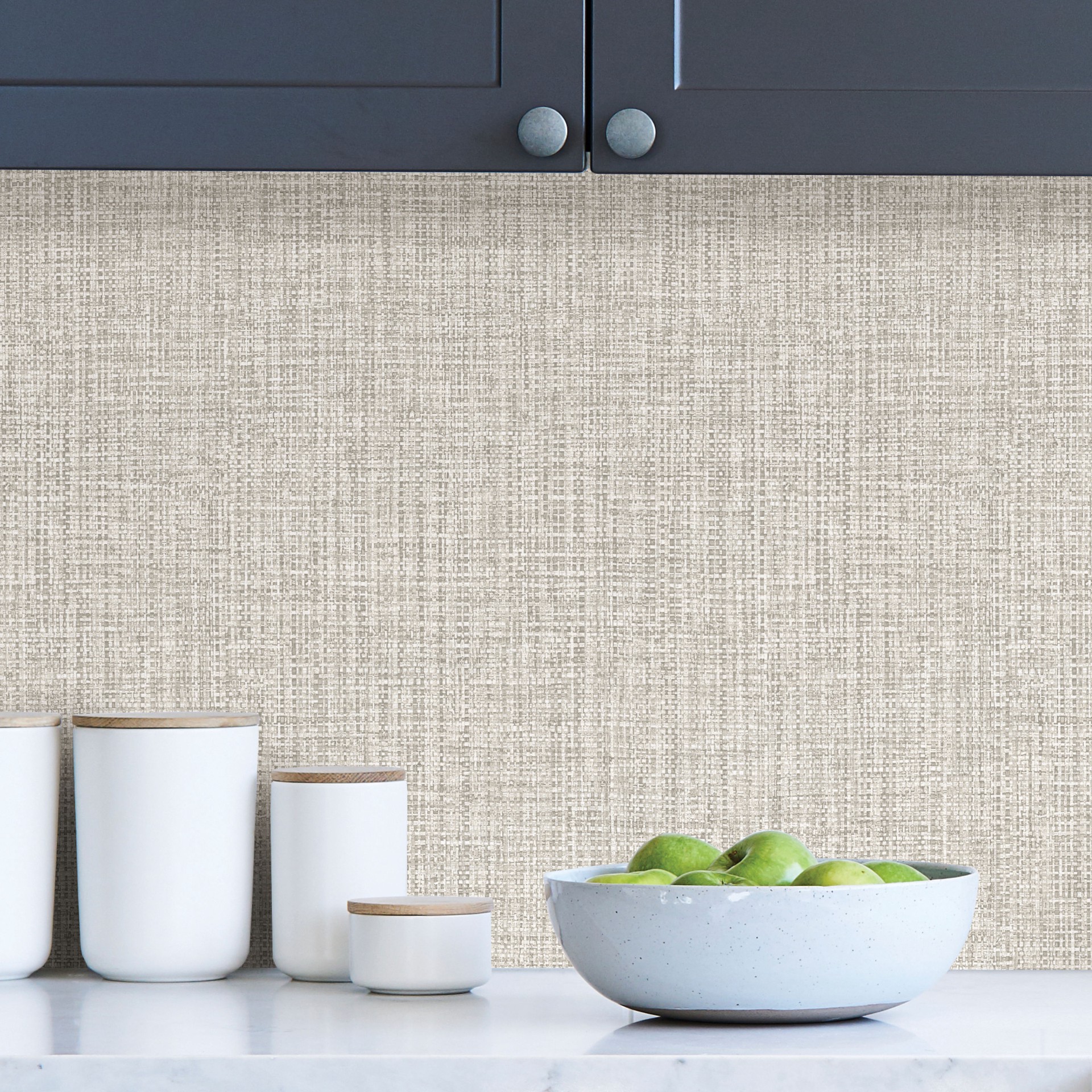 slide 3 of 6, Origin 21 30.75-sq ft Taupe Vinyl Textured Abstract 3D Self-adhesive Peel and Stick Wallpaper, 1 ct