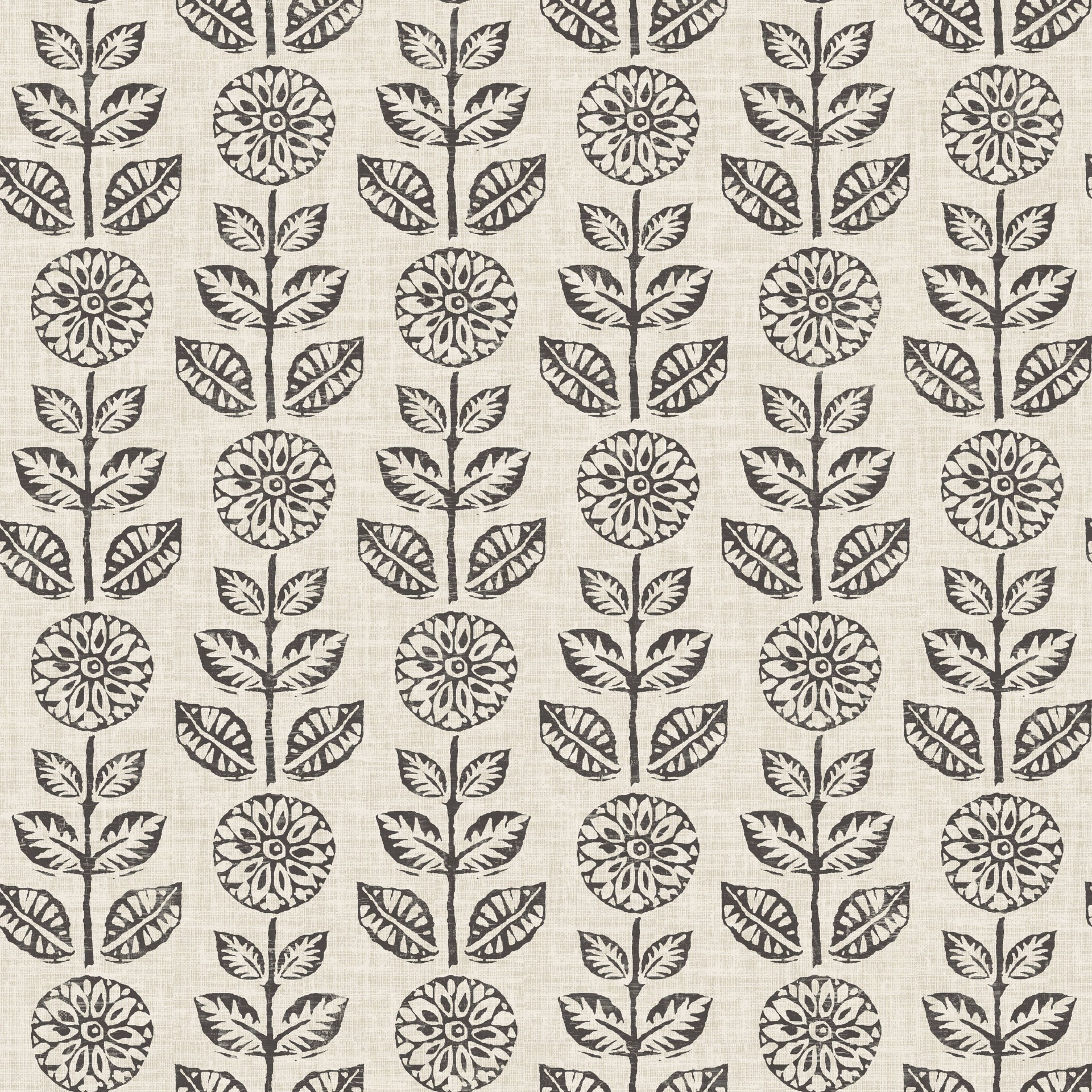slide 1 of 6, allen + roth 31.2-sq ft Black Vinyl Floral Self-adhesive Peel and Stick Wallpaper, 1 ct