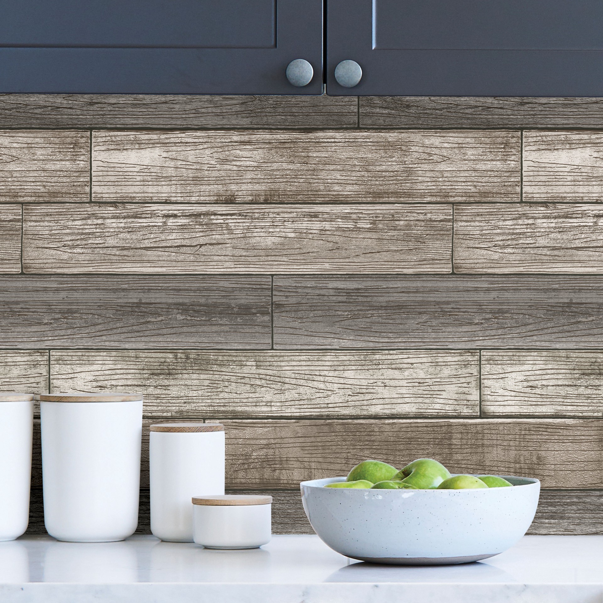 slide 3 of 6, allen + roth 30.75-sq ft Brown Vinyl Textured Wood 3D Self-adhesive Peel and Stick Wallpaper, 1 ct