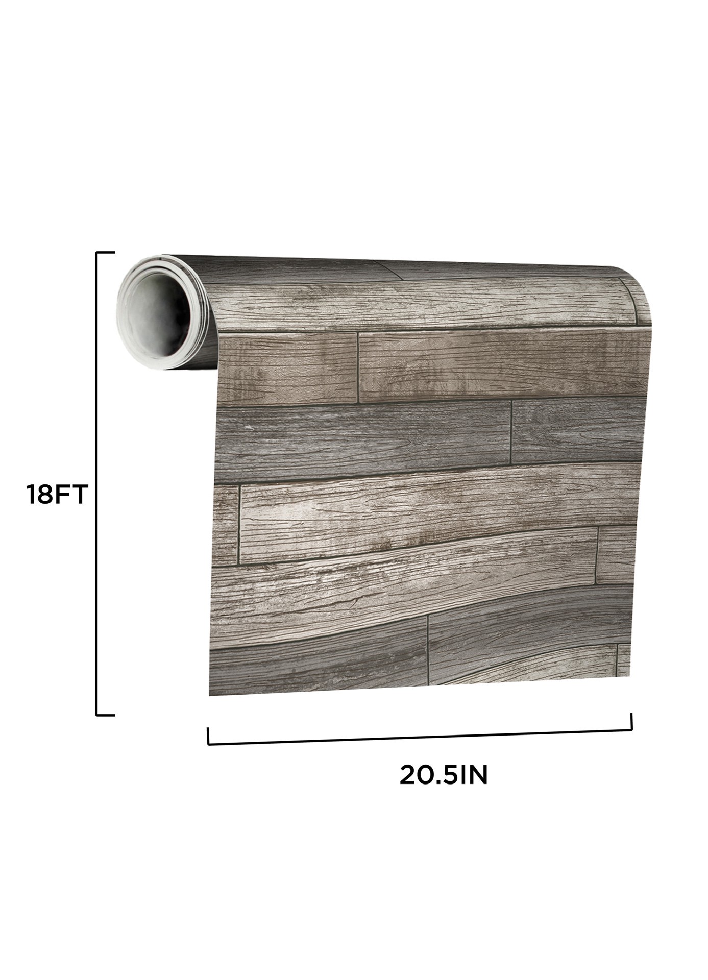 slide 6 of 6, allen + roth 30.75-sq ft Brown Vinyl Textured Wood 3D Self-adhesive Peel and Stick Wallpaper, 1 ct