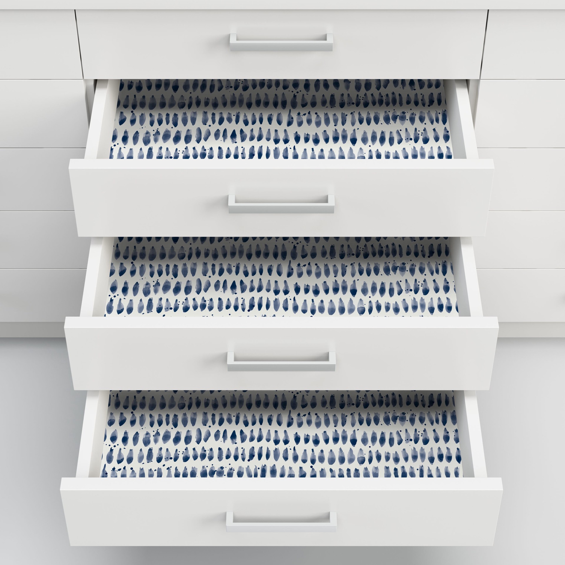 slide 5 of 6, Origin 21 31.2-sq ft White Vinyl Polka dot Self-adhesive Peel and Stick Wallpaper, 1 ct