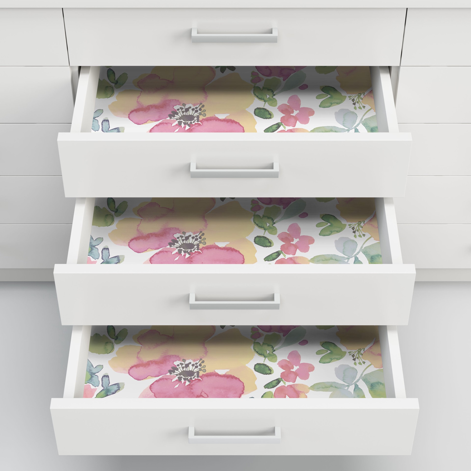 slide 5 of 6, allen + roth 30.75-sq ft Pink Vinyl Floral Self-adhesive Peel and Stick Wallpaper, 1 ct