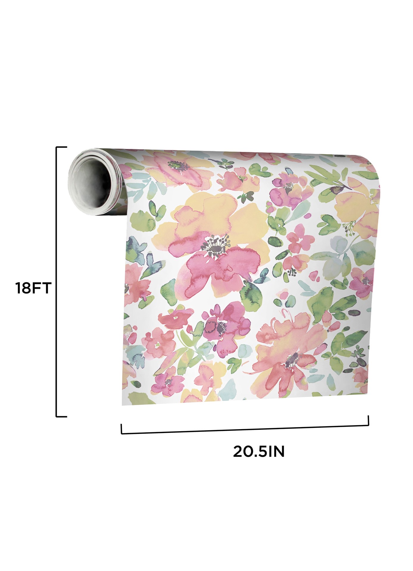 slide 6 of 6, allen + roth 30.75-sq ft Pink Vinyl Floral Self-adhesive Peel and Stick Wallpaper, 1 ct