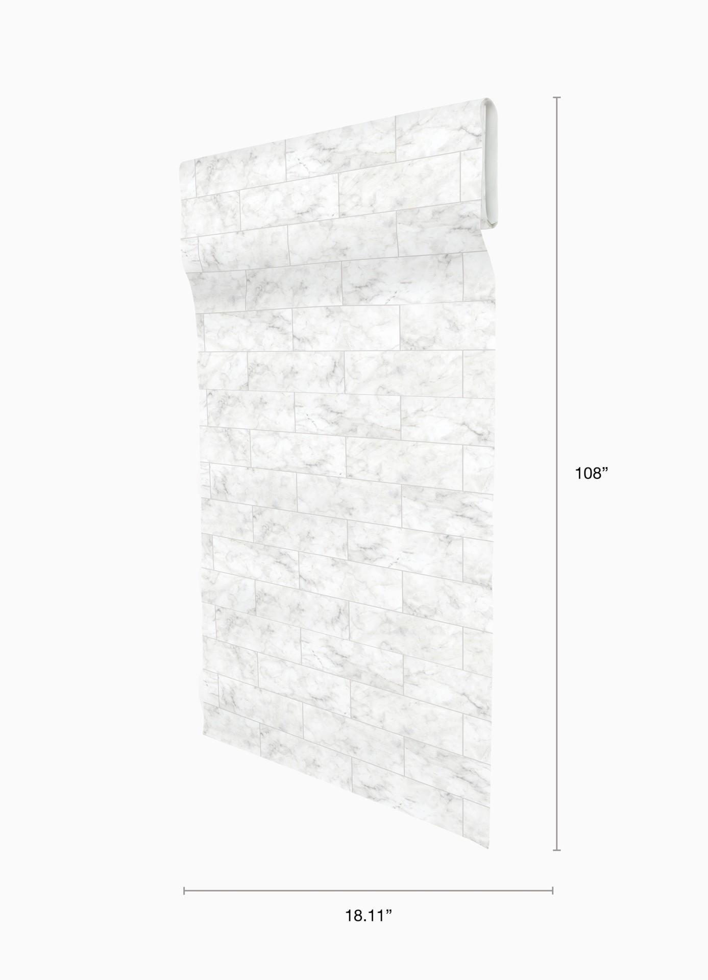 slide 5 of 5, allen + roth 18.11-in W x 108-in H Self-adhesive White Stone Wall Decal, 1 ct