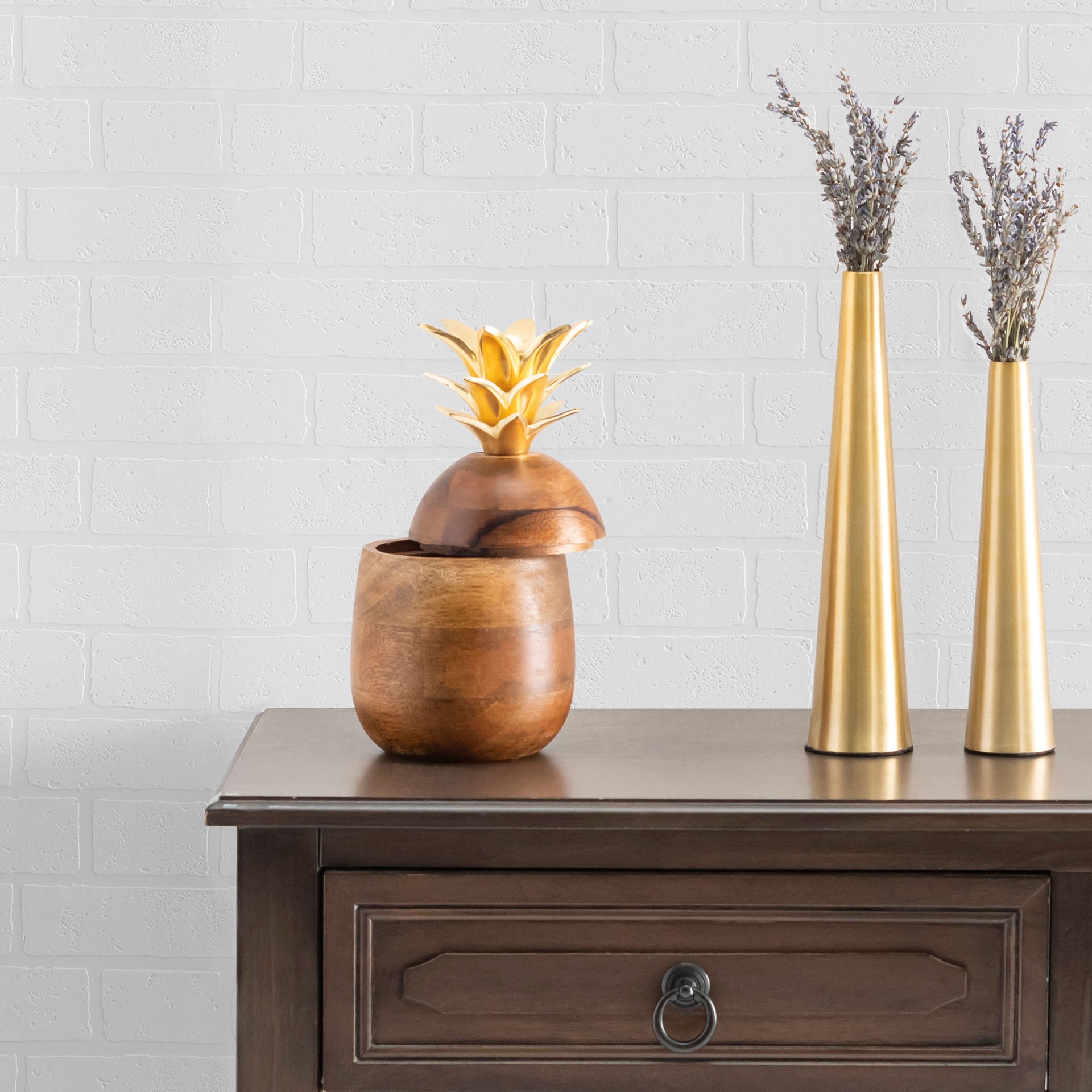 slide 3 of 3, allen + roth 56.4-sq ft White Vinyl Paintable Textured Brick 3D Prepasted Water Activated Paste Wallpaper, 1 ct