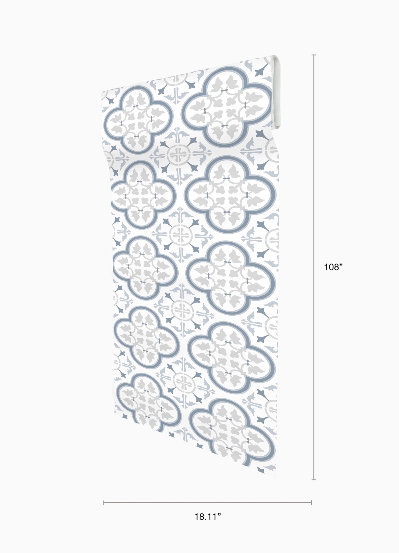 slide 5 of 5, allen + roth 18.11-in W x 108-in H Self-adhesive White Geometric Wall Decal, 1 ct