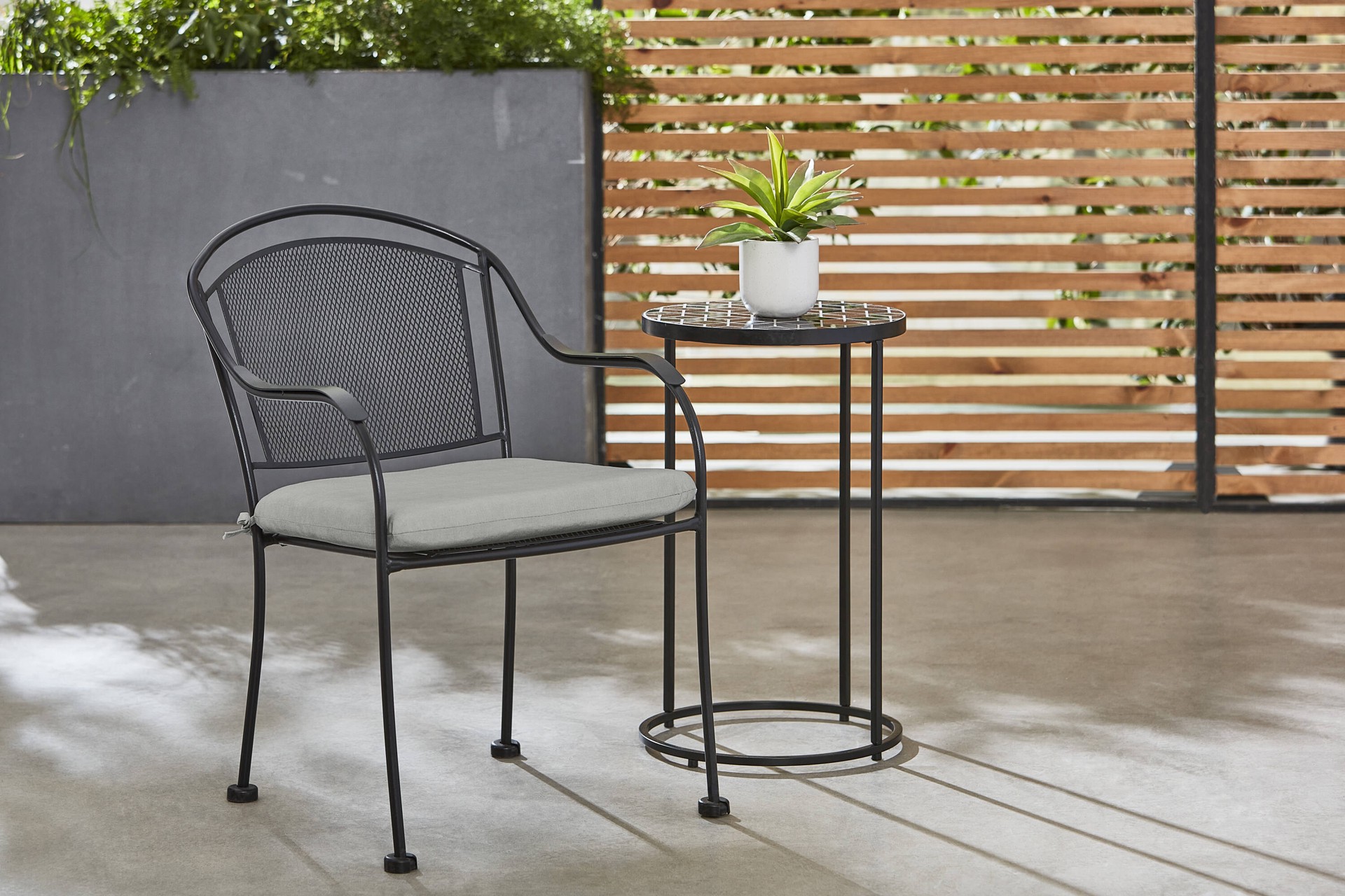 slide 2 of 6, Origin 21 18-in x 19-in Gray Solid Patio chair cushion, 1 ct