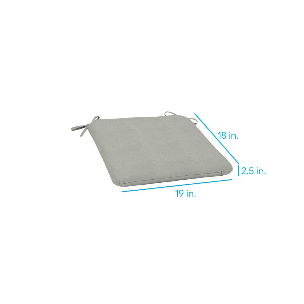 slide 3 of 6, Origin 21 18-in x 19-in Gray Solid Patio chair cushion, 1 ct