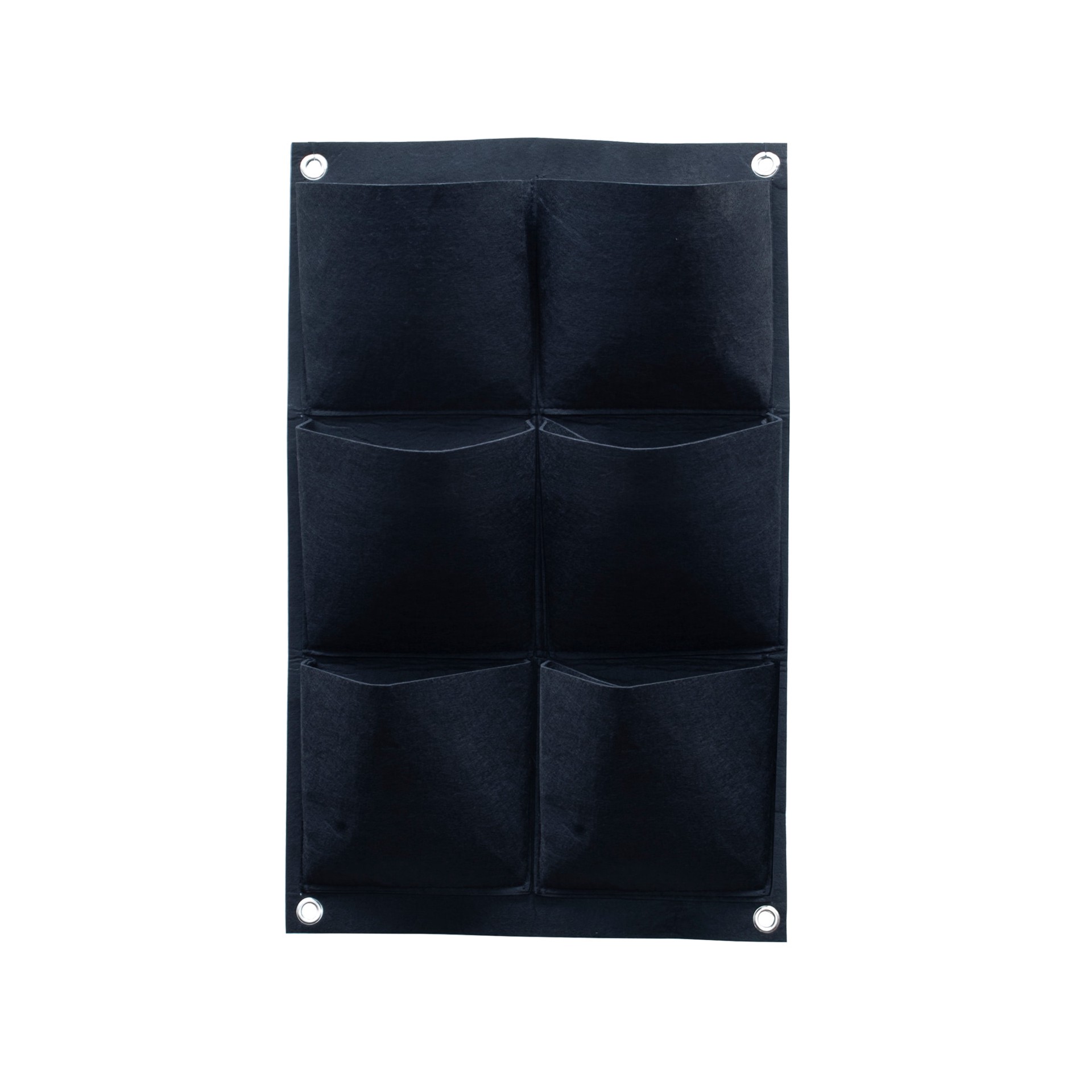 slide 2 of 6, Style Selections Rectangle 2.5-in W x 13-in H x 2.5-in D Black Fabric Contemporary/Modern Outdoor Wall planter, 1 ct