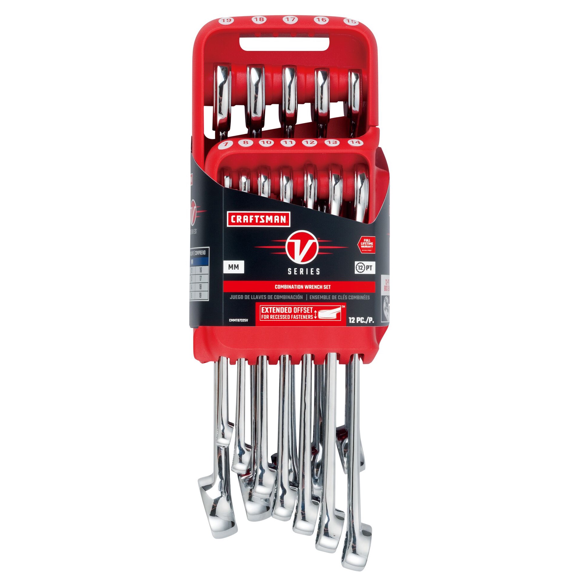 slide 5 of 6, CRAFTSMAN V-Series 12 -Piece Set 12-point Metric Standard Combination Wrench (no case), 1 ct