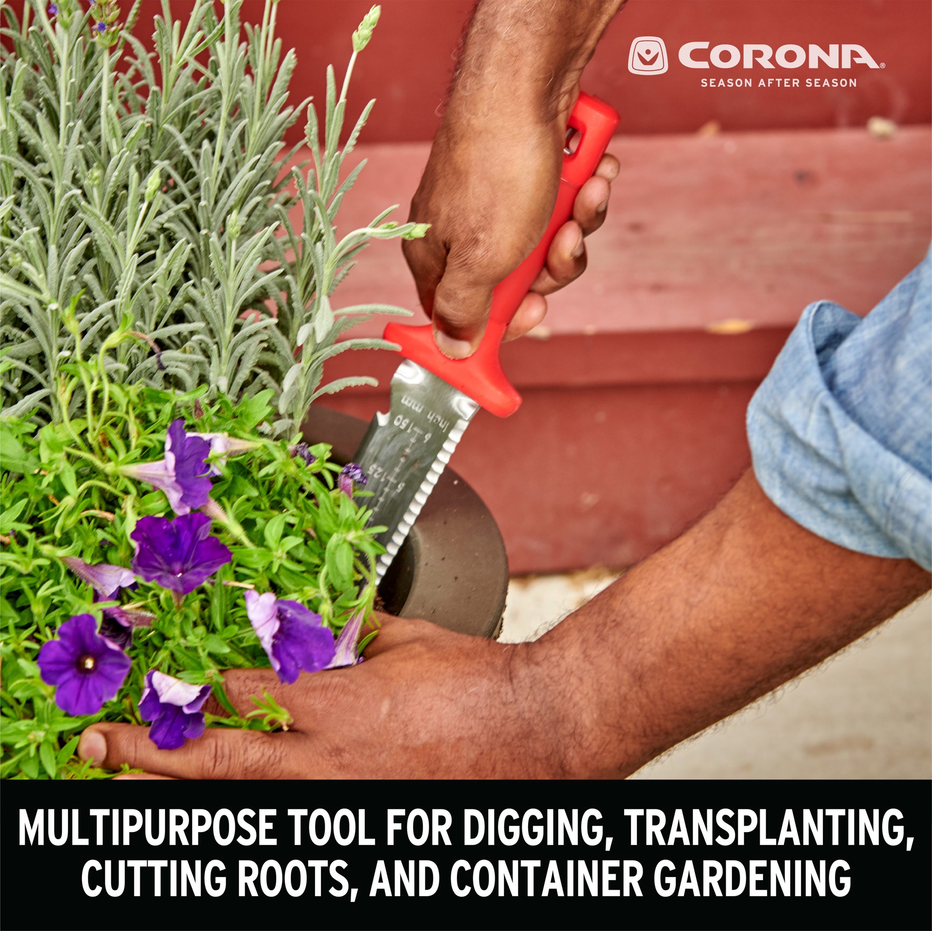 slide 3 of 6, Corona 8-in Stainless steel Multipurpose garden hand tool, 1 ct