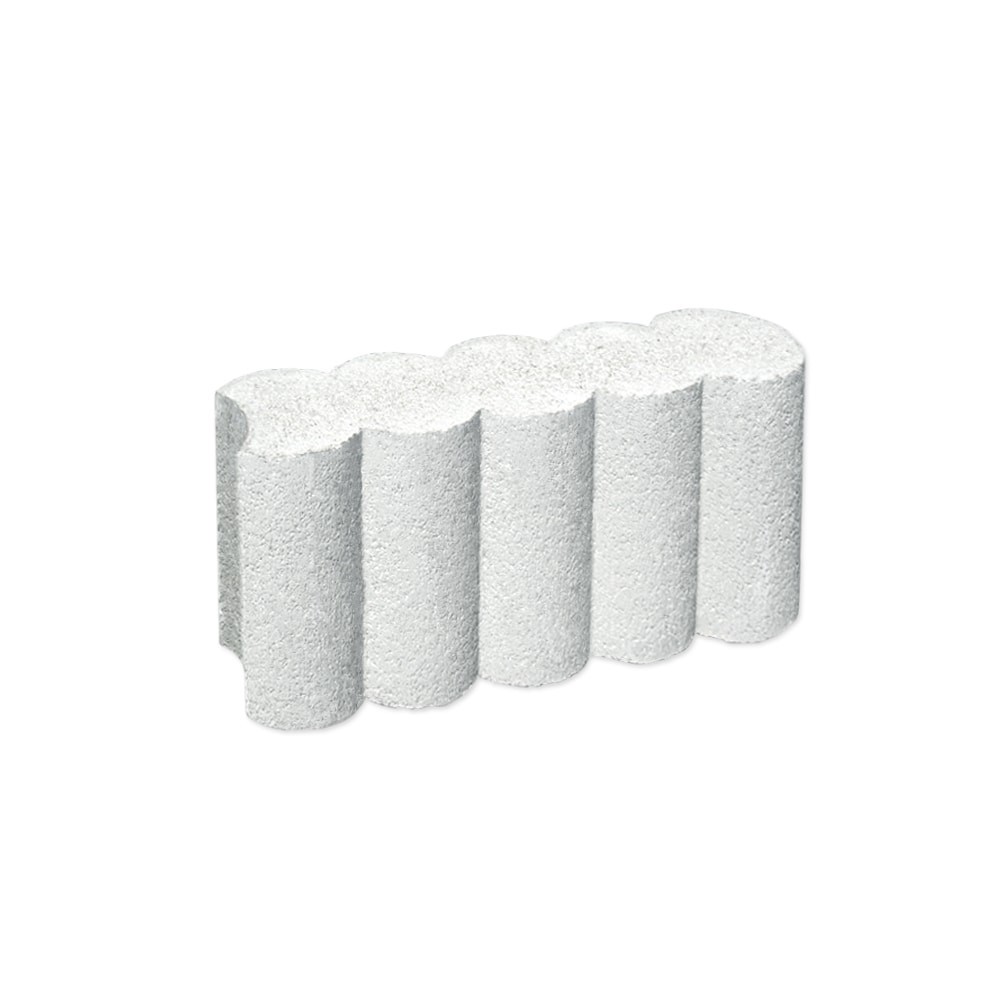 slide 1 of 2, Cylinder Edger 12-Inches L x 3-Inches W x 6-Inches H Gray Concrete Straight edging stone, 1 ct