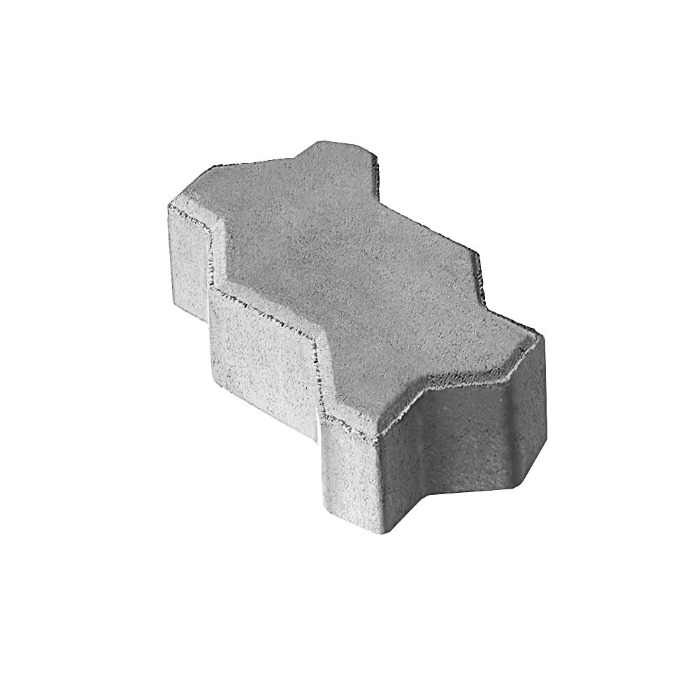 slide 1 of 3, 8.75-in L x 4.6-in W x 2.36-in H Irregular Gray Concrete Paver, 1 ct