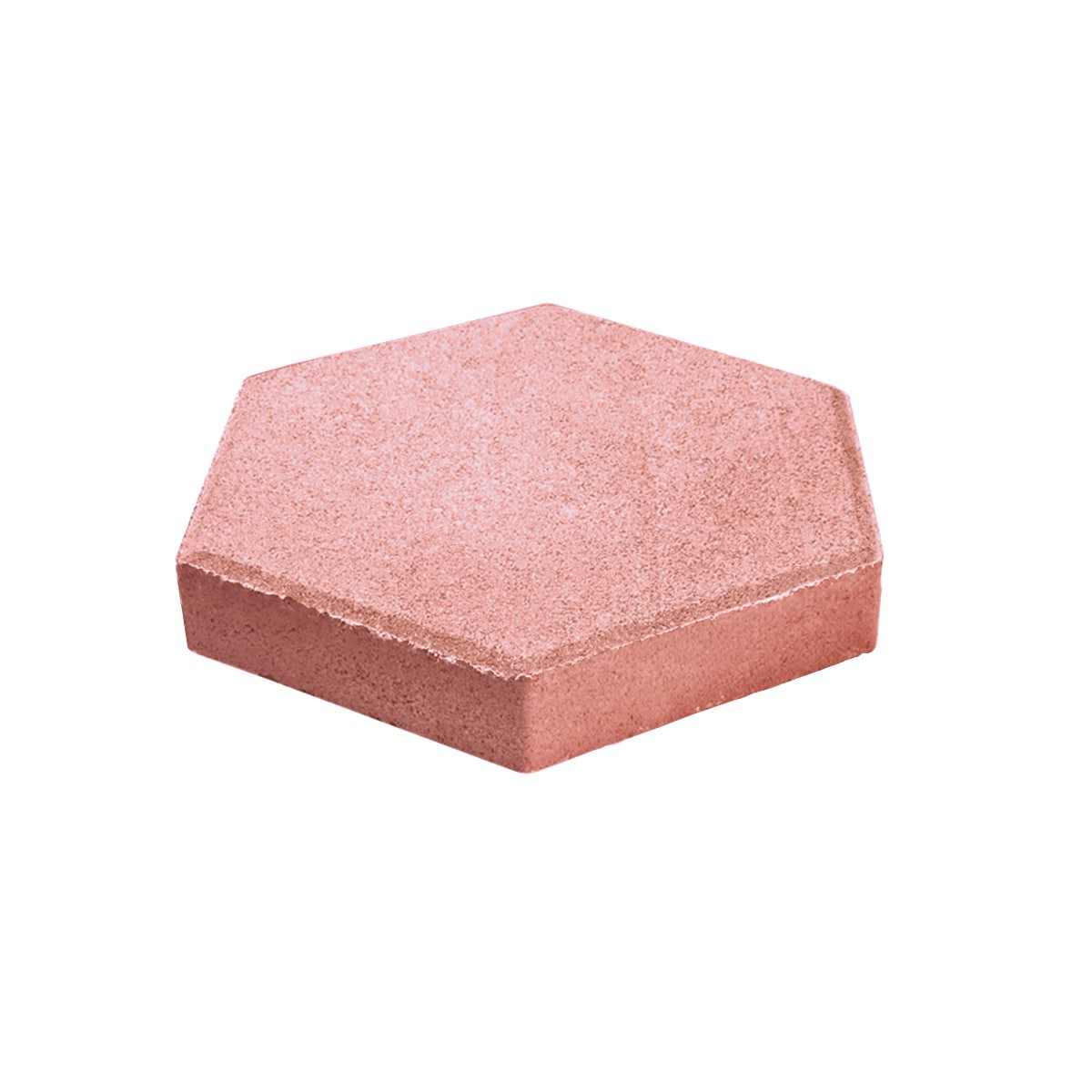 slide 1 of 3, 12-in L x 12-in W x 2-in H Hexagon Red Concrete Patio Stone, 1 ct