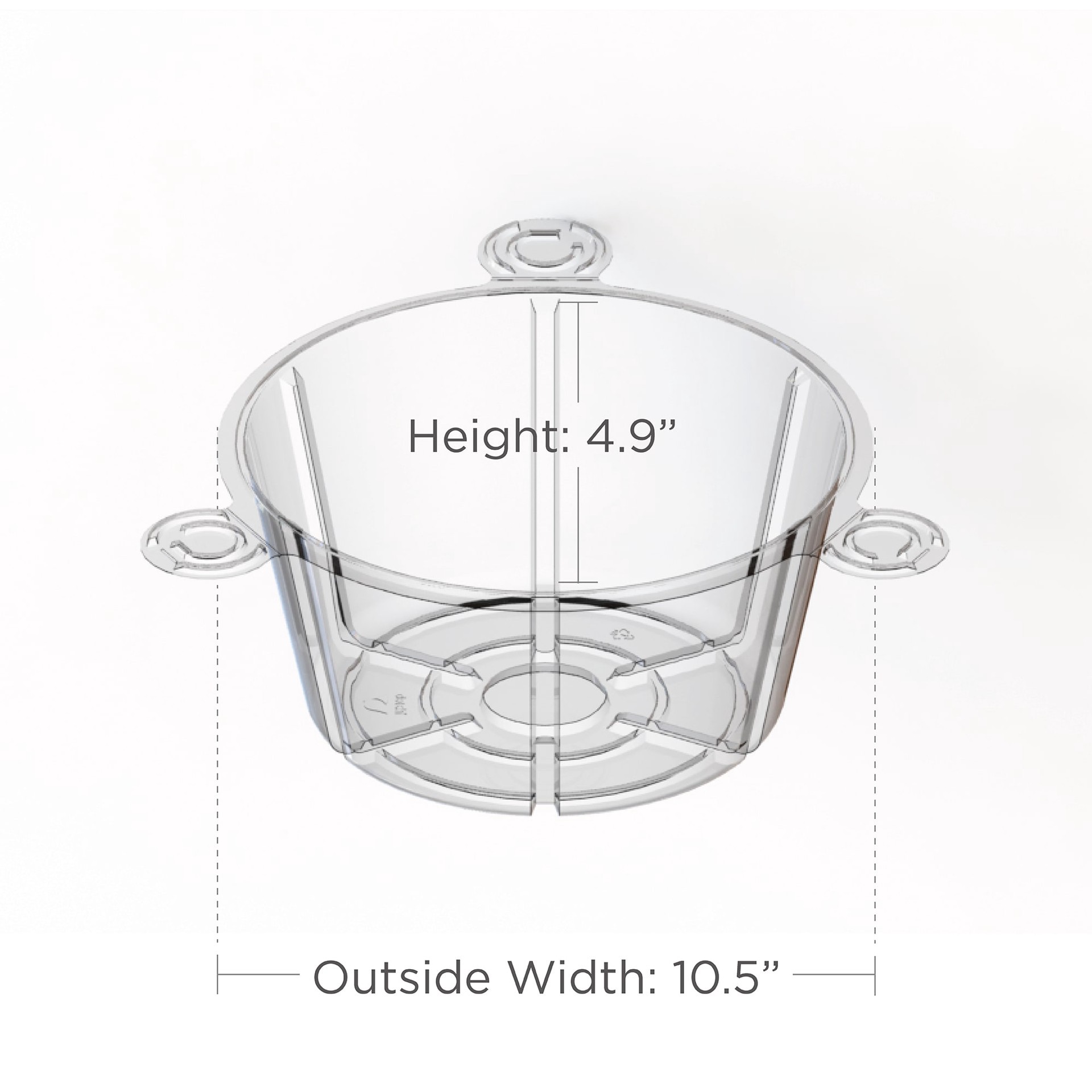 slide 3 of 3, Crescent Garden 10.51-in Clear Plastic Plant Saucer, 1 ct