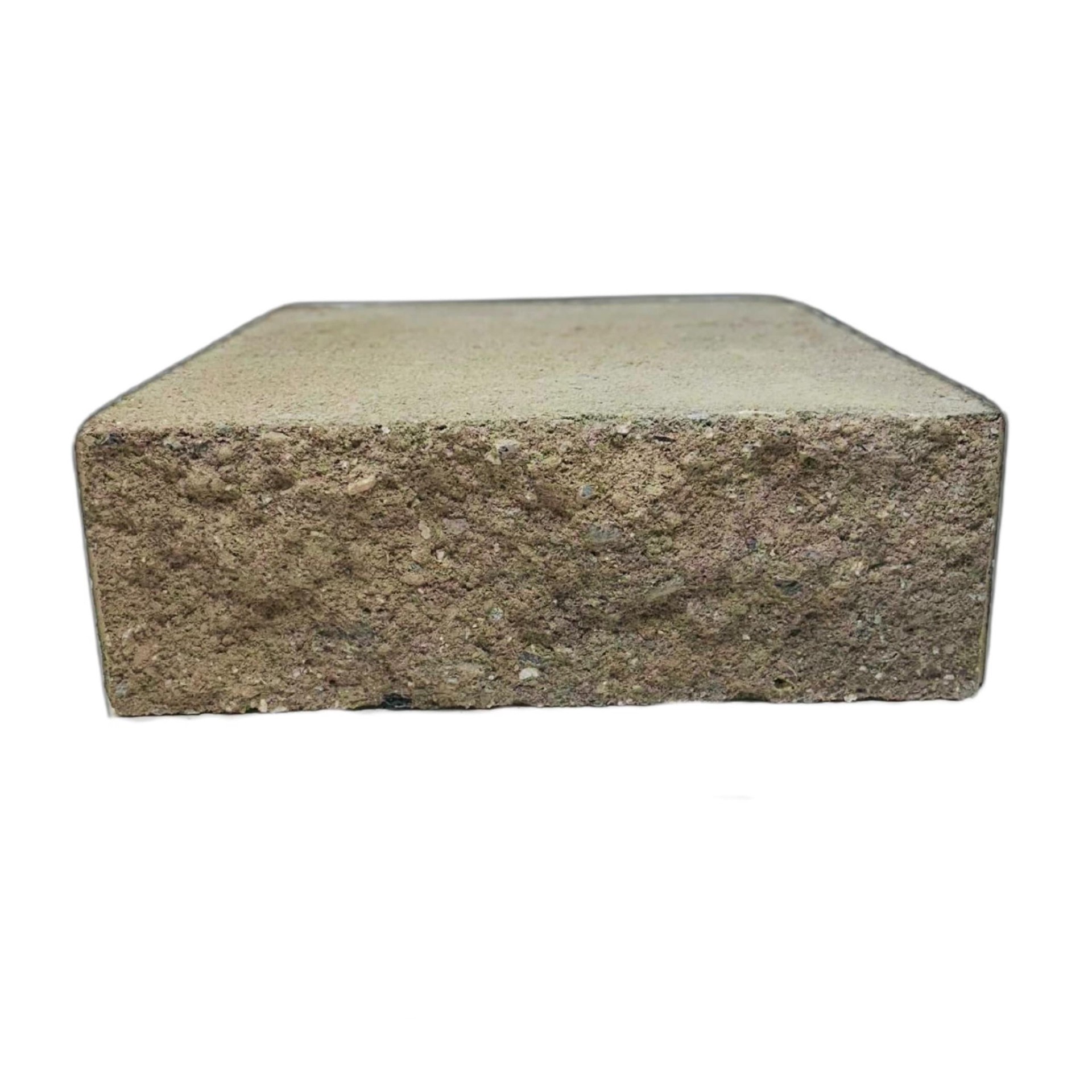 slide 3 of 6, 4-in H x 12-in L x 7-in D Brown/Charcoal Concrete Retaining wall block, 1 ct