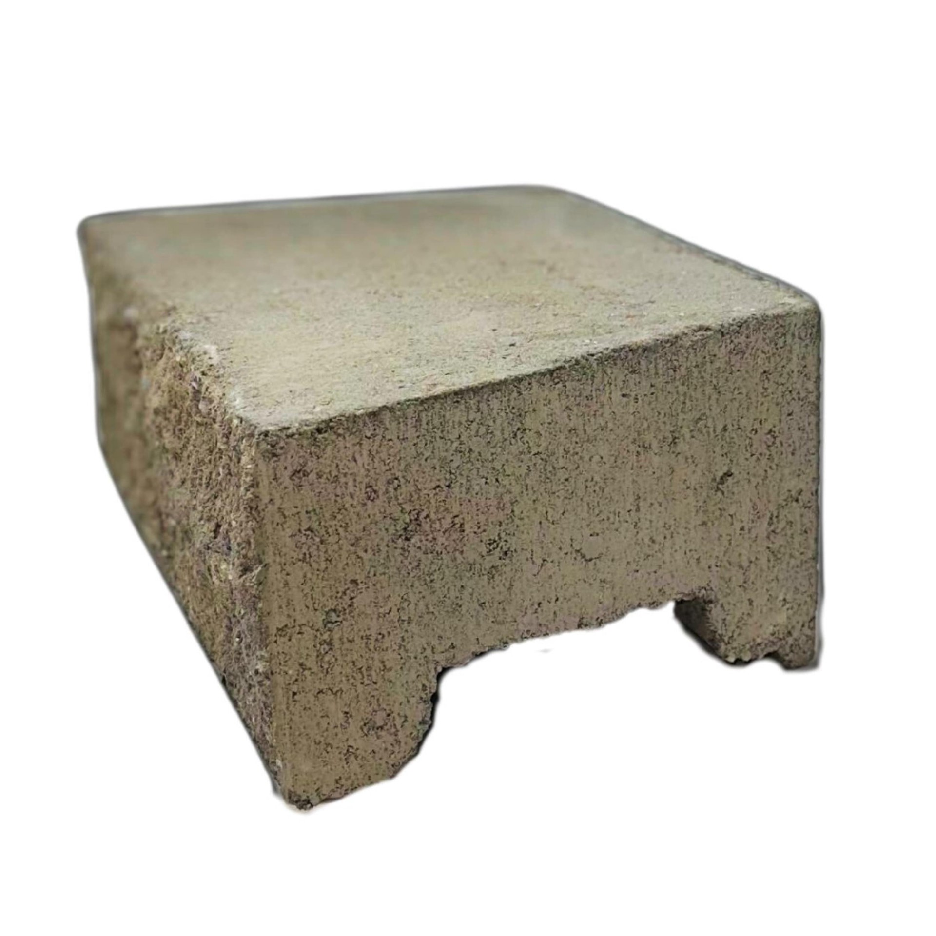slide 6 of 6, 4-in H x 12-in L x 7-in D Brown/Charcoal Concrete Retaining wall block, 1 ct
