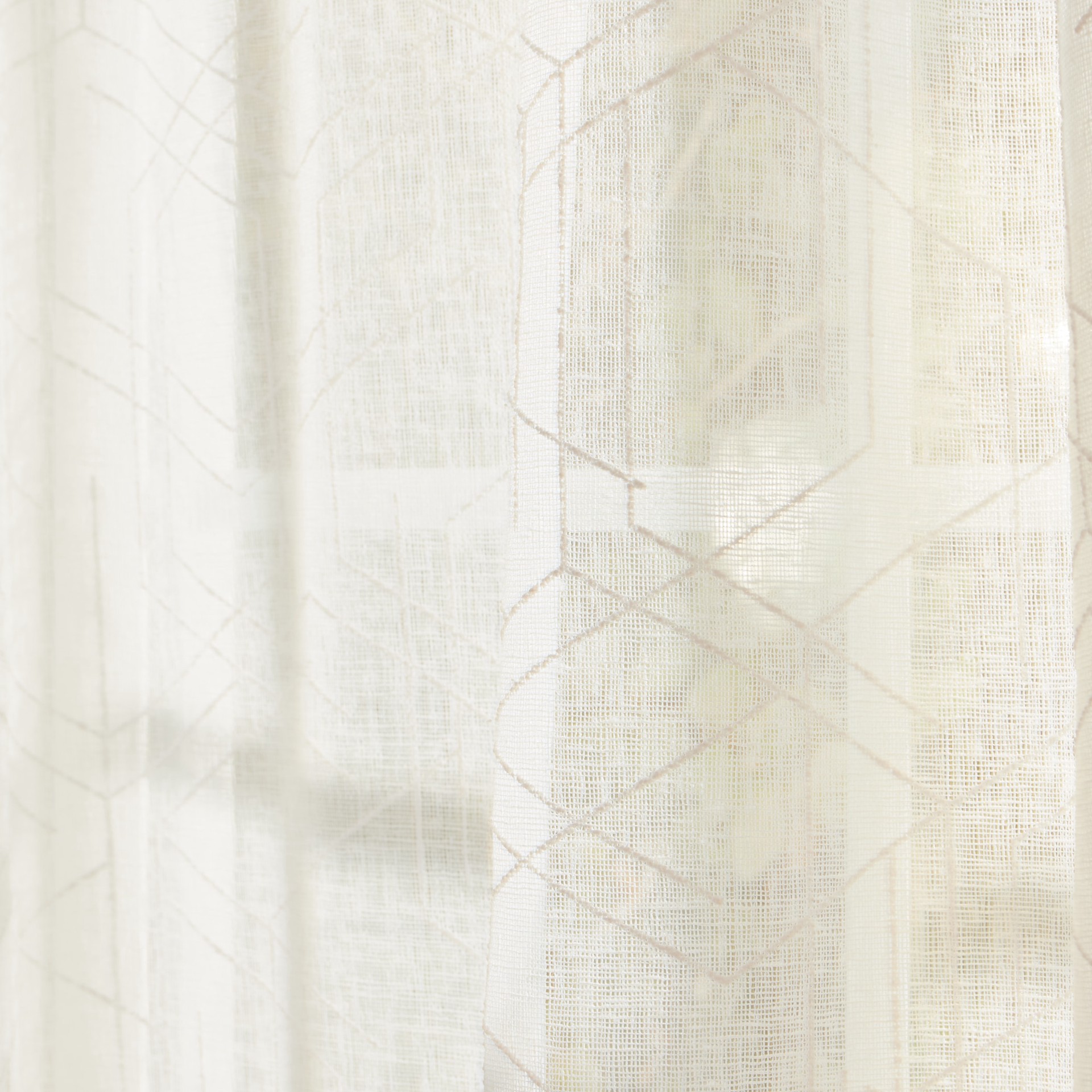 slide 2 of 6, Origin 21 84-in White Geometric Light filtering Top tab Single curtain panel, 1 ct