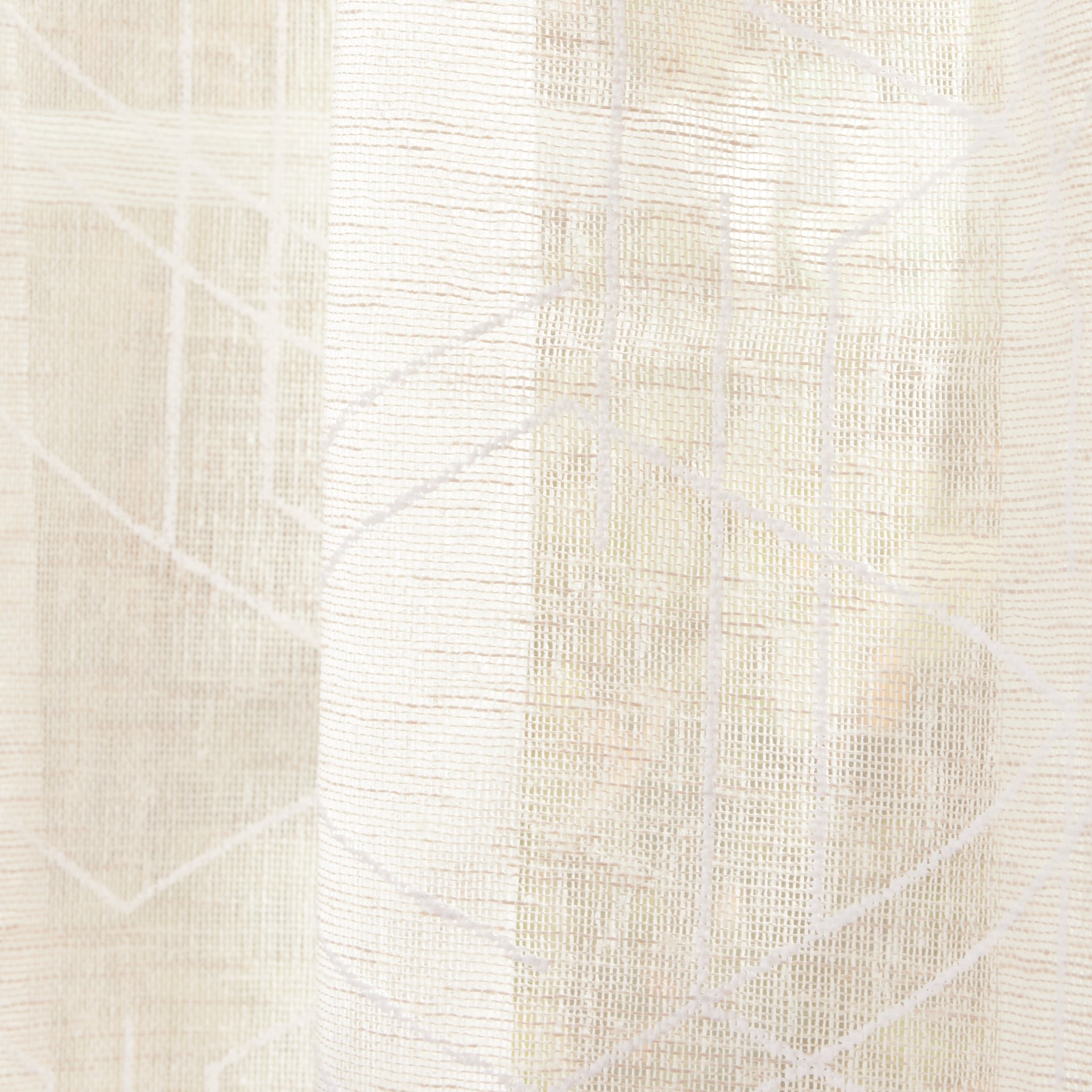 slide 2 of 6, Origin 21 84-in Linen Geometric Light filtering Top tab Single curtain panel, 1 ct