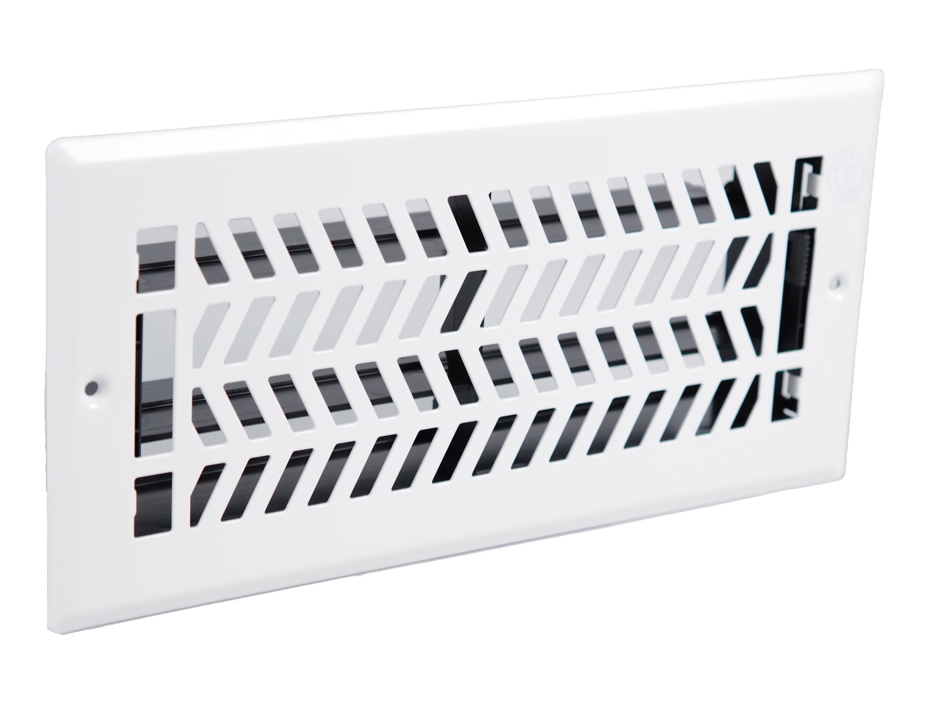 slide 3 of 6, allen + roth 10-in x 4-in Maximum airflow Steel White Madison Design Sidewall/Ceiling Register, 1 ct