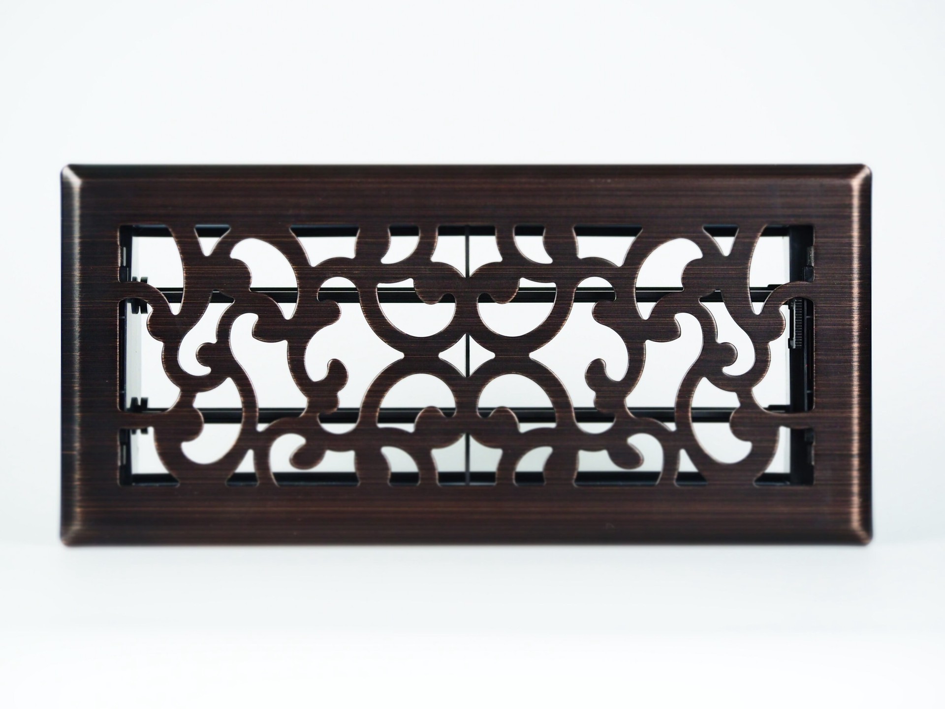 slide 5 of 6, allen + roth 4-in x 14-in Maximum airflow Steel Oil-Rubbed Bronze Savannah Design Floor Register, 1 ct