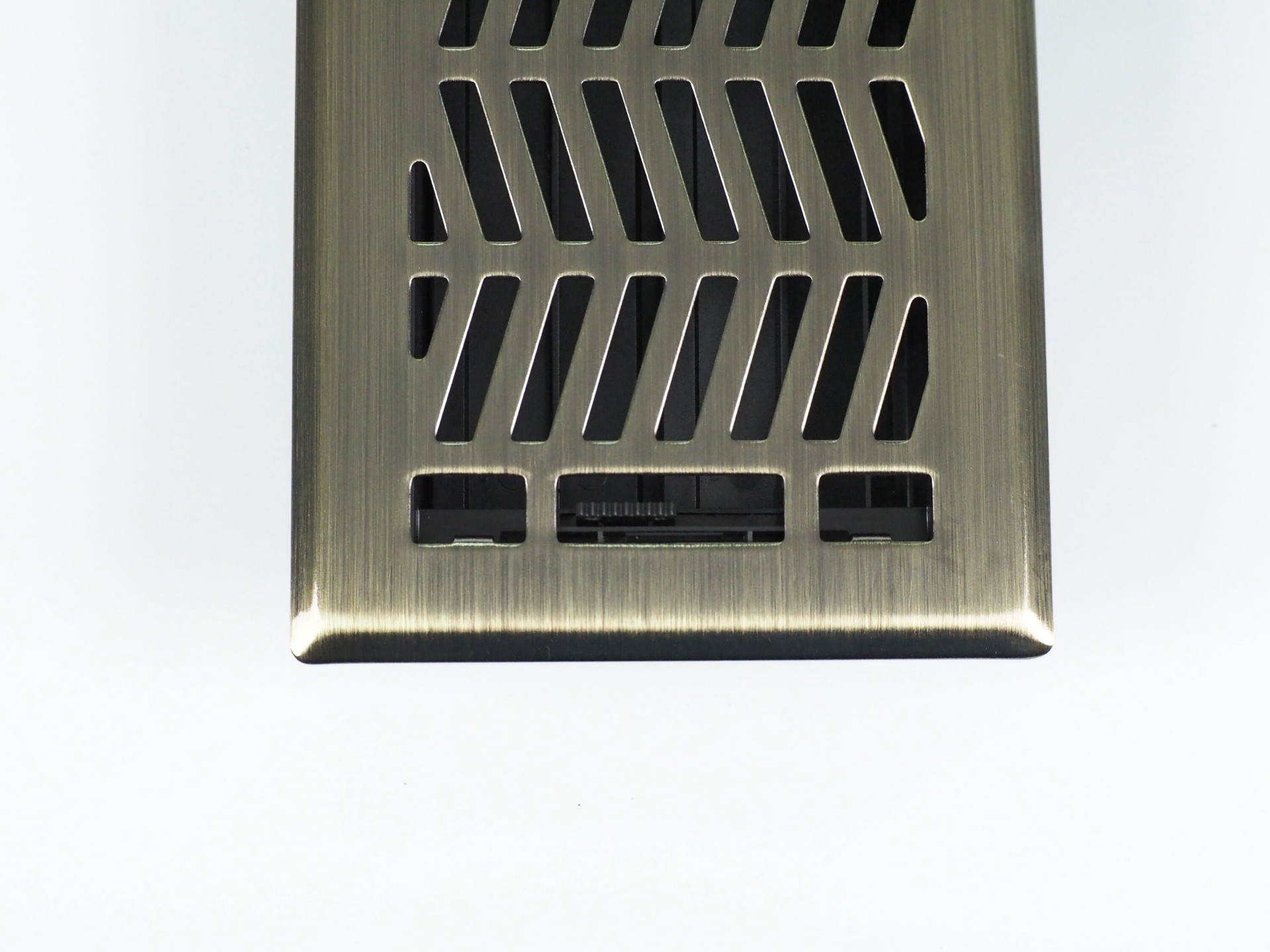 slide 5 of 6, allen + roth 4-in x 12-in Maximum airflow Steel Antique Brass Clifton Design Floor Register, 1 ct