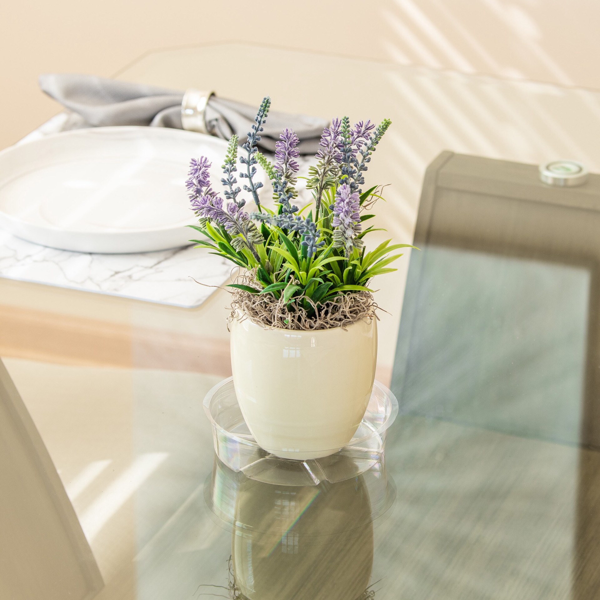 slide 2 of 3, Gardener's Blue Ribbon 6.0-in Clear Plastic Plant Saucer, 1 ct