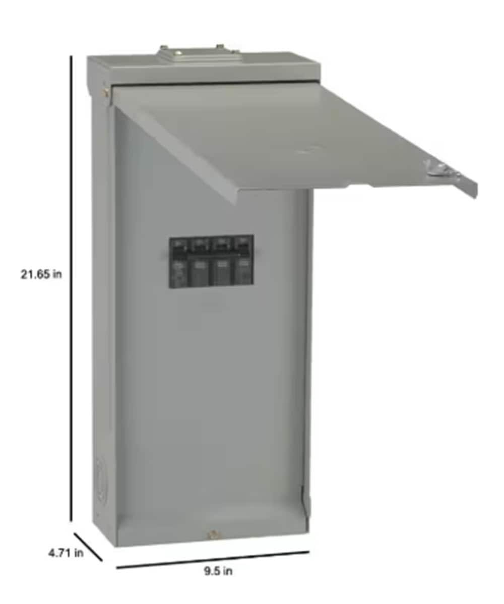 slide 4 of 6, GE Powermark Gold 200 -Amp 1 -Circuit Outdoor Main Breaker Load Center, 1 ct