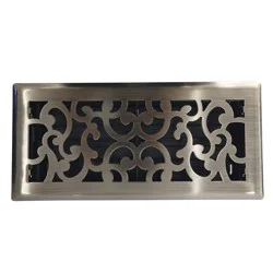 allen + roth 4-in x 10-in Steel Antique Brass Floor Register