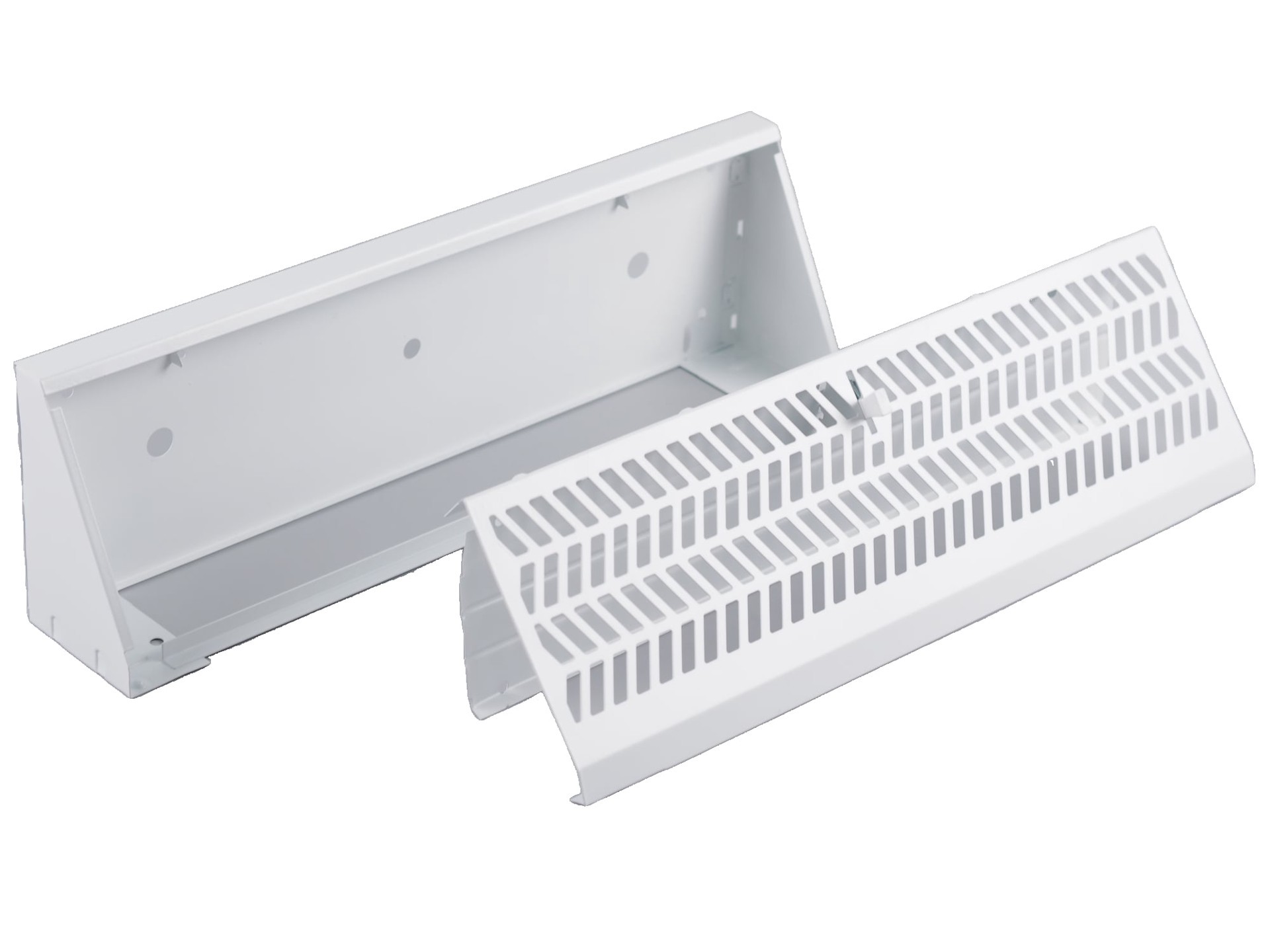 slide 3 of 6, allen + roth 2-1/2-in x 12-in Maximum airflow Steel White Madison Design Baseboard register ( Outside Width- 15-in ), 1 ct
