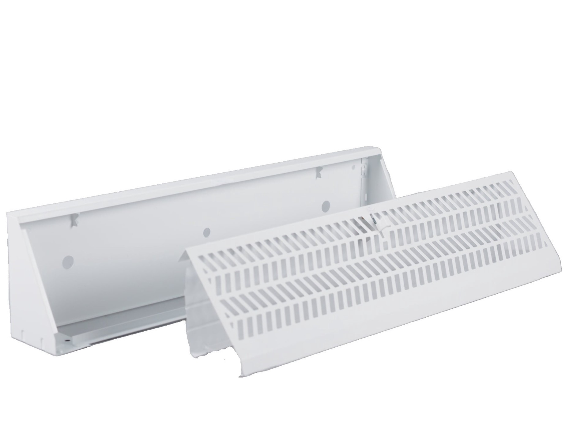 slide 3 of 6, allen + roth 2-1/2-in x 15-in Maximum airflow Steel White Madison Design Baseboard register ( Outside Width- 18-in ), 1 ct