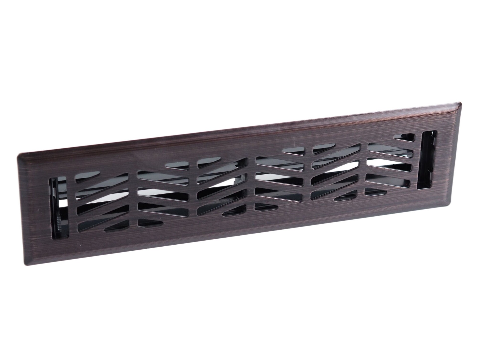 slide 3 of 6, allen + roth 2-in x 12-in Maximum airflow Steel Oil-Rubbed Bronze Clifton Design Floor Register, 1 ct