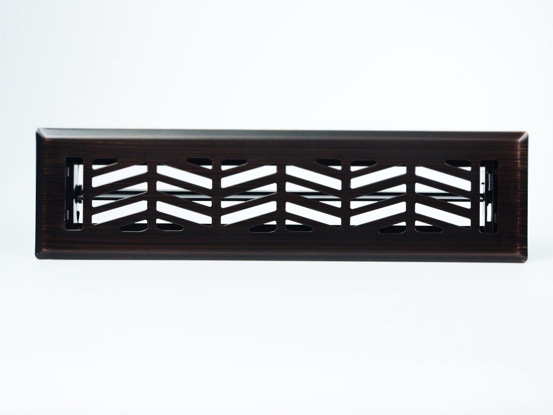 slide 4 of 6, allen + roth 2-in x 12-in Maximum airflow Steel Oil-Rubbed Bronze Clifton Design Floor Register, 1 ct
