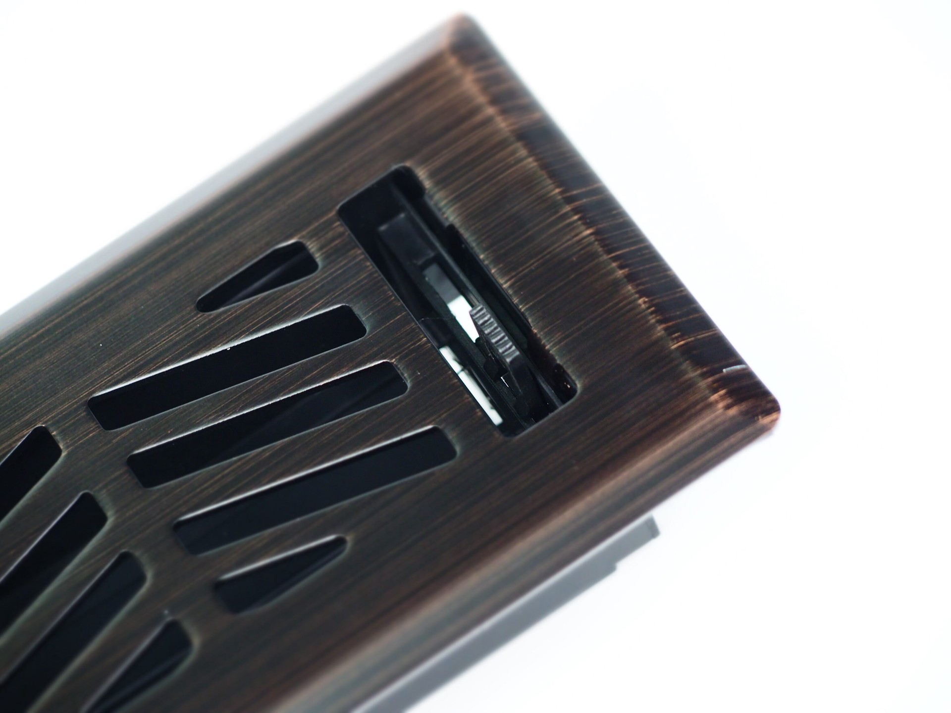 slide 6 of 6, allen + roth 2-in x 12-in Maximum airflow Steel Oil-Rubbed Bronze Clifton Design Floor Register, 1 ct