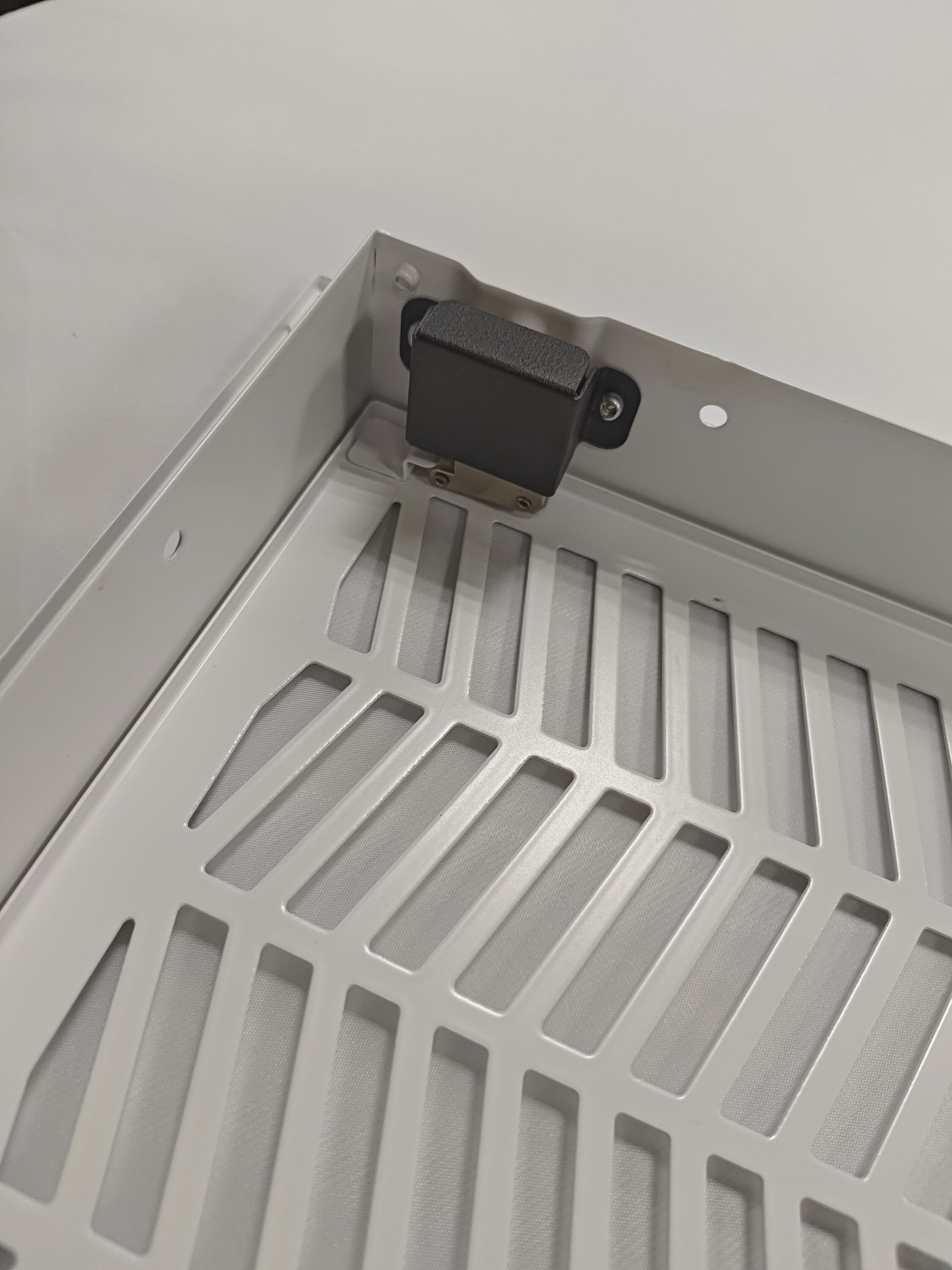 slide 5 of 6, allen + roth 12-in x 12-in Maximum airflow Steel White Clifton Design Sidewall/Ceiling Register, 1 ct