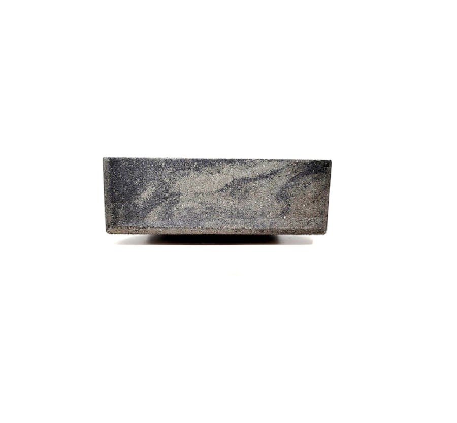 slide 4 of 6, 4-in H x 11.7-in L x 7-in D Gray/Charcoal Concrete Retaining wall block, 1 ct