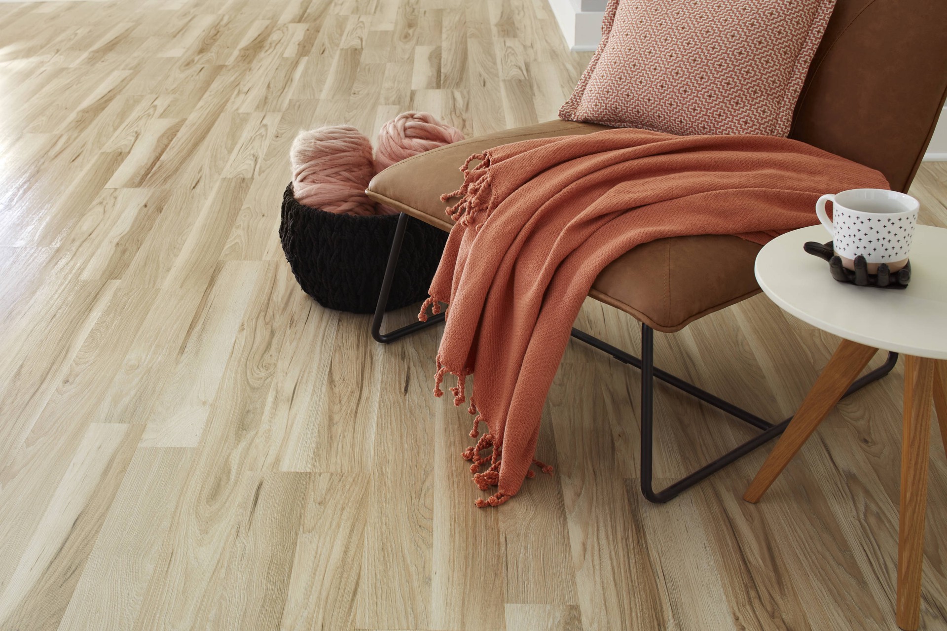 slide 4 of 6, Style Selections Hennigan Hickory 7-mm T x 7-in W x 50-in L Wood Plank Laminate Flooring (26.8-sq ft / Carton), 1 ct