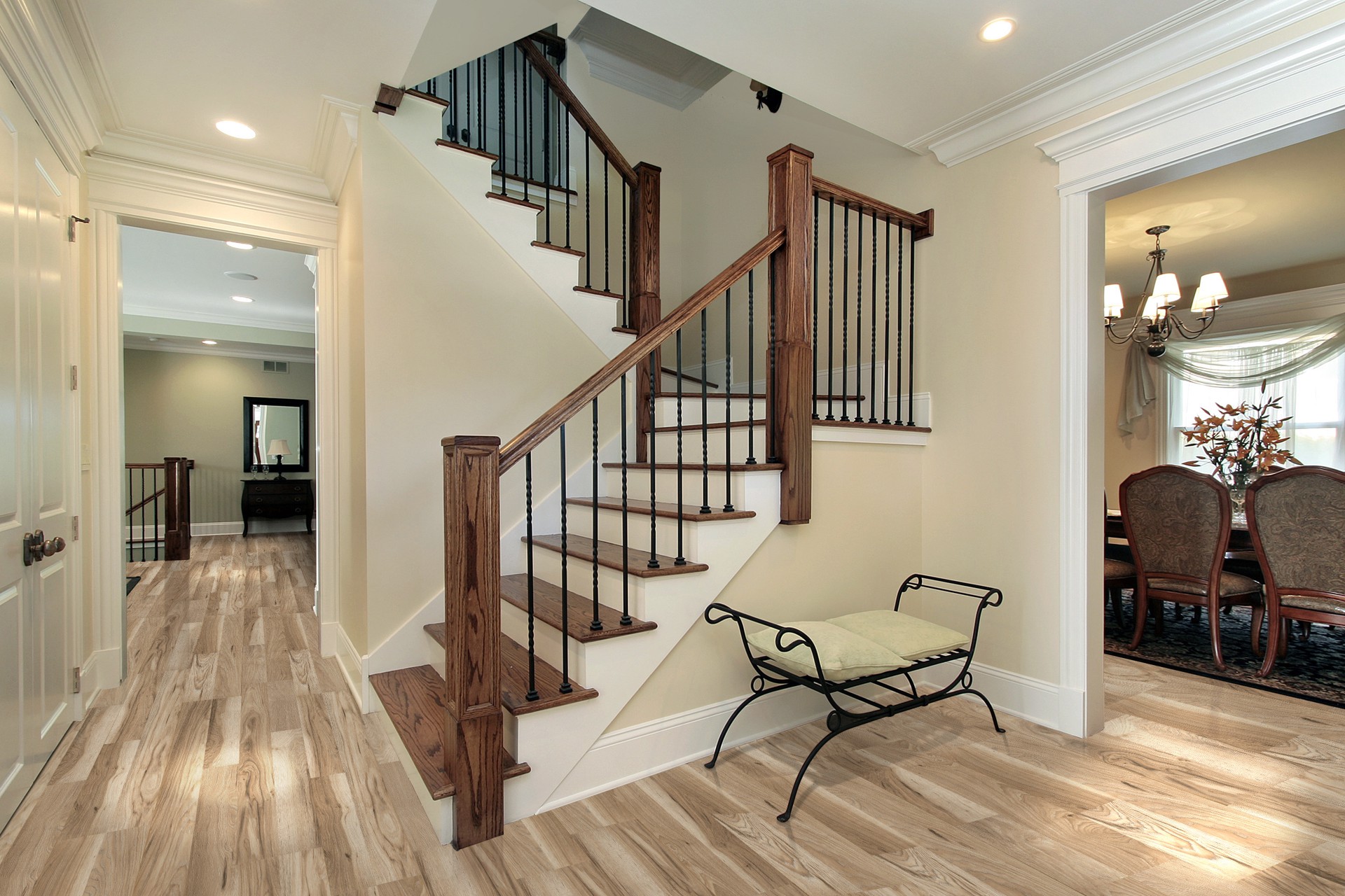 slide 5 of 6, Style Selections Hennigan Hickory 7-mm T x 7-in W x 50-in L Wood Plank Laminate Flooring (26.8-sq ft / Carton), 1 ct